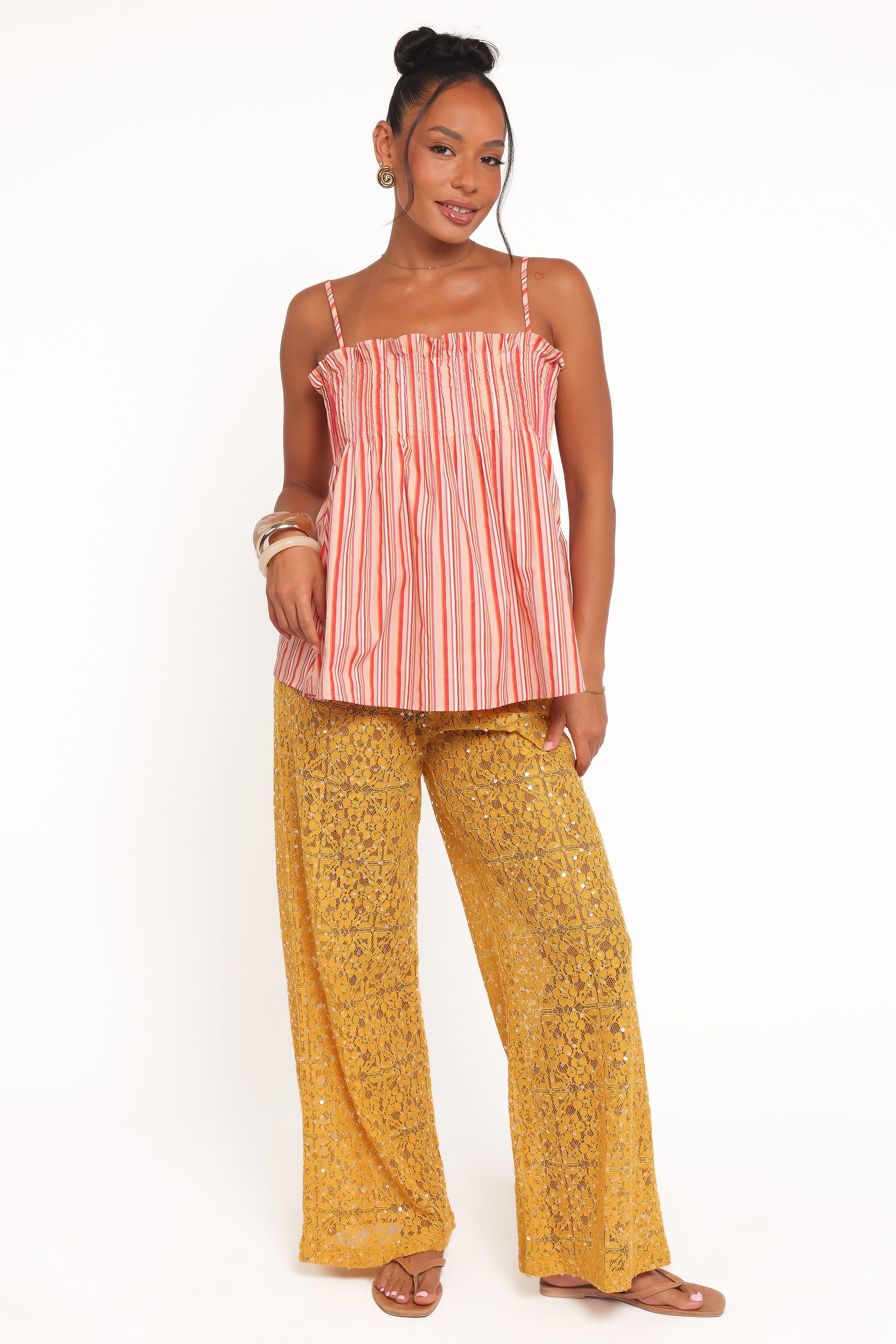 Jacinta Sequin Lace Pant - Mango - Image 3