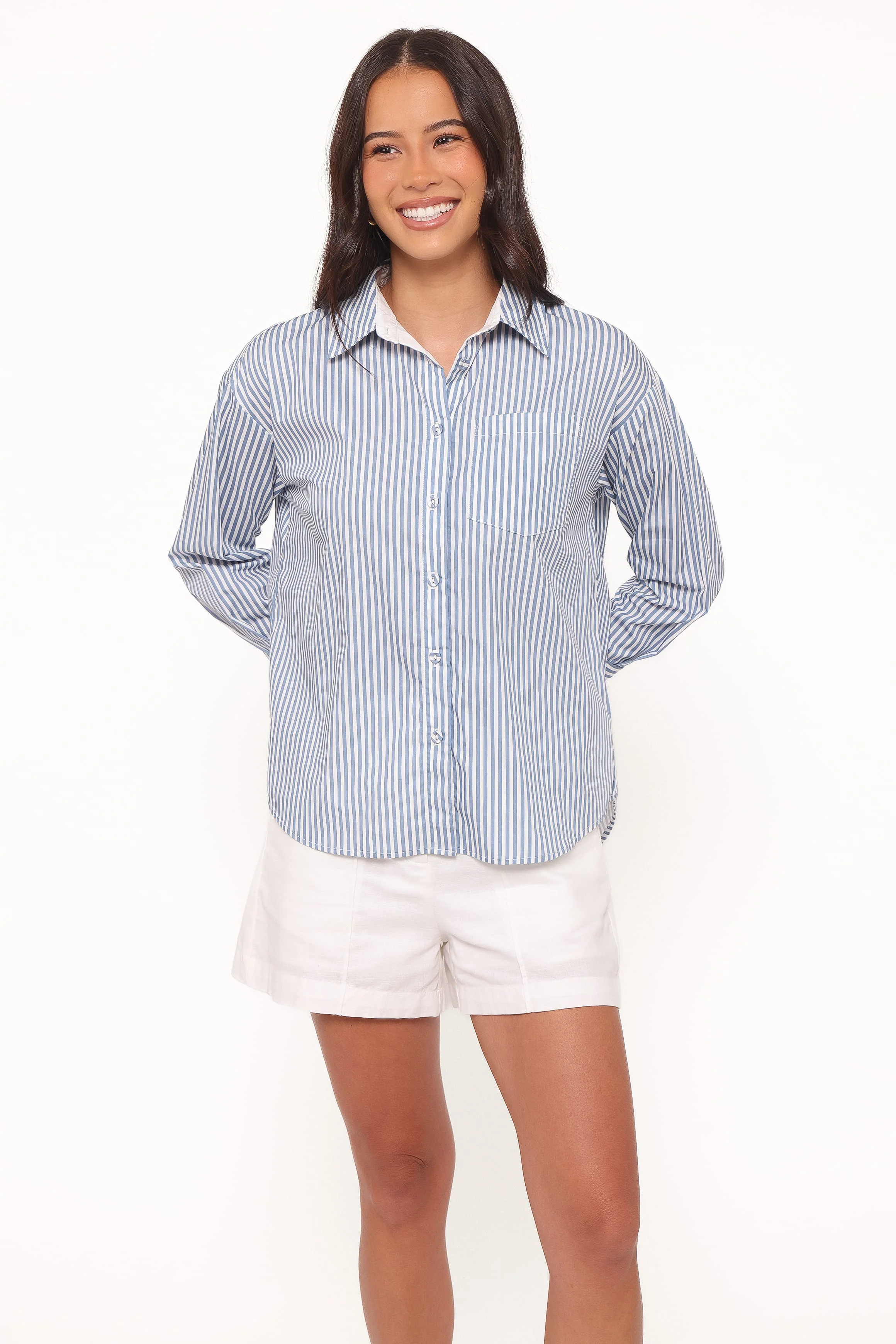 Jackson Button Up Shirt - Blue Stripe - Image 2