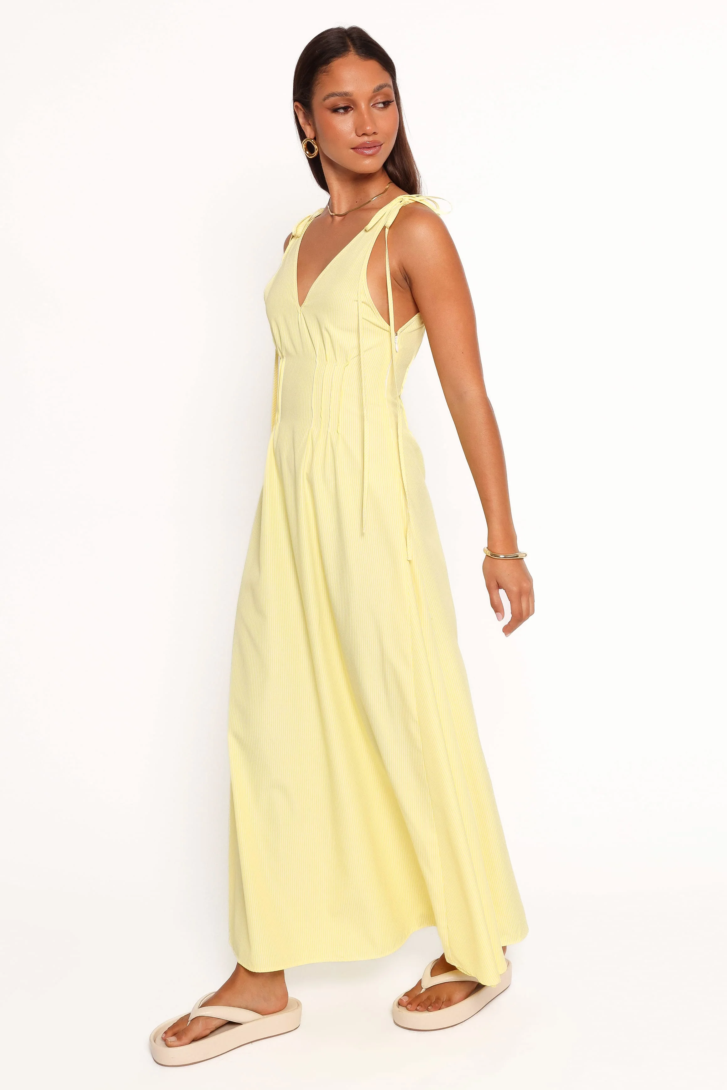 Jaynie Maxi Dress - Yellow Stripe - Image 3