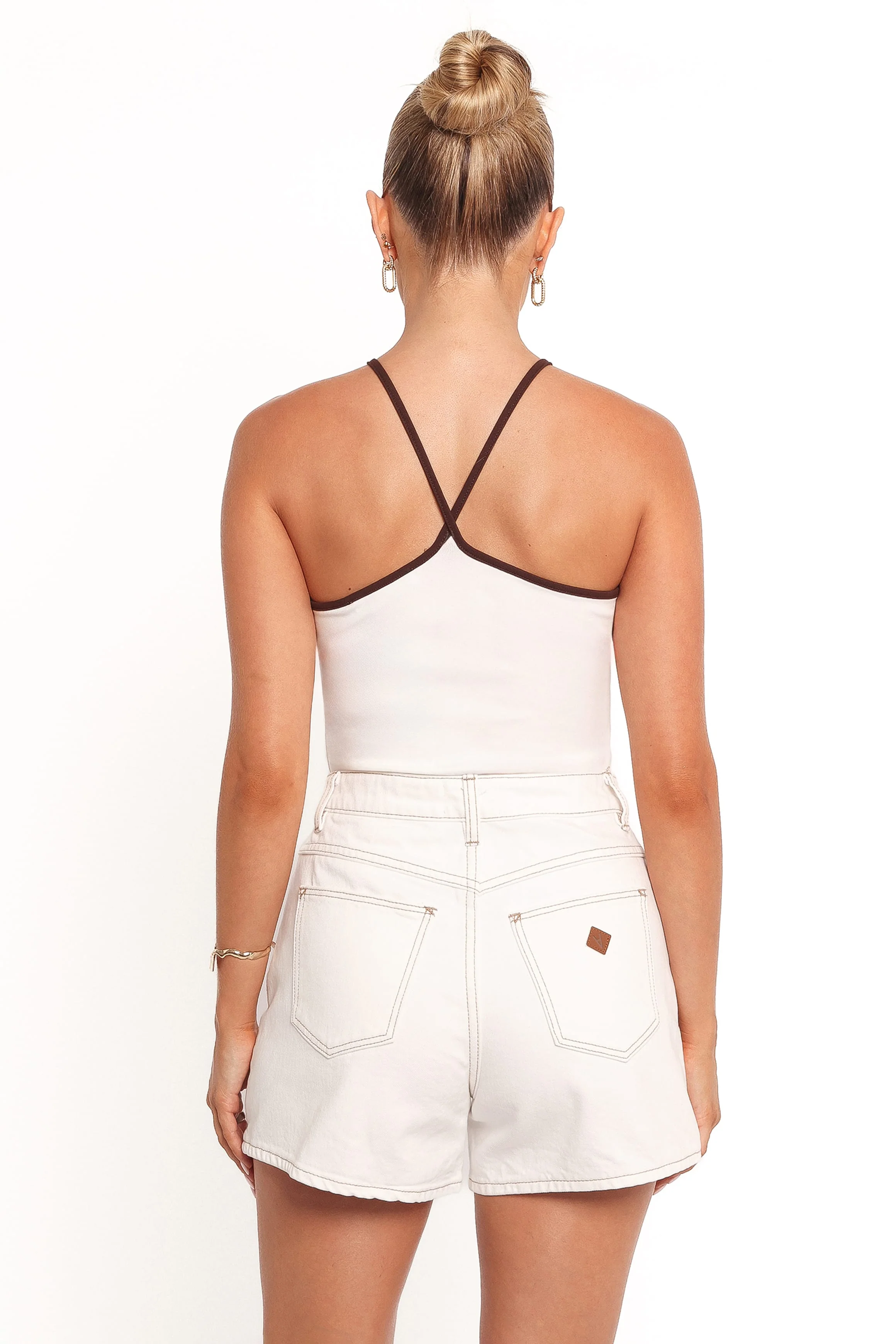 Jazzie Knit Tank - White Brown - Image 3