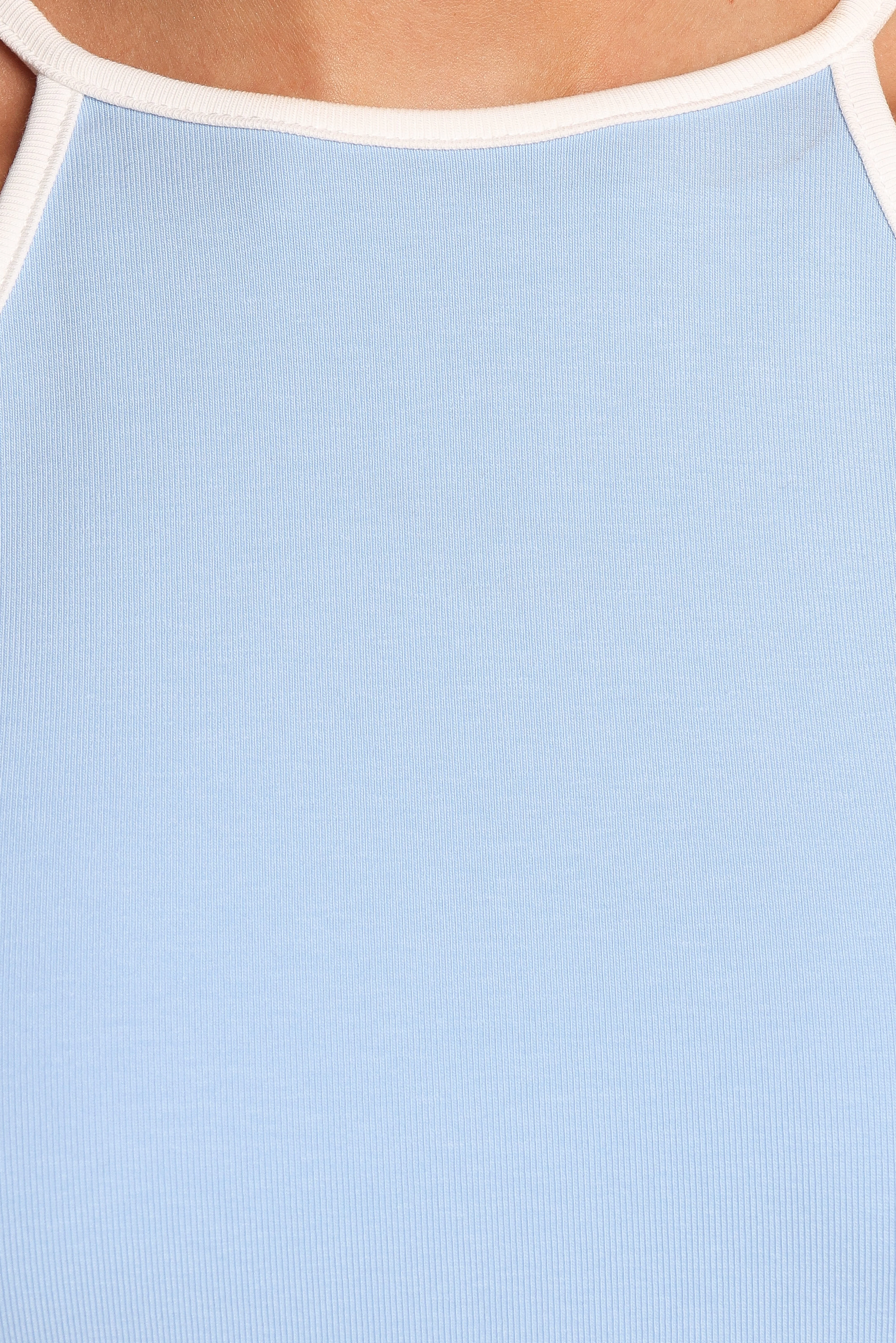 Jazzie Knit Tank - White Pale Blue - Image 6