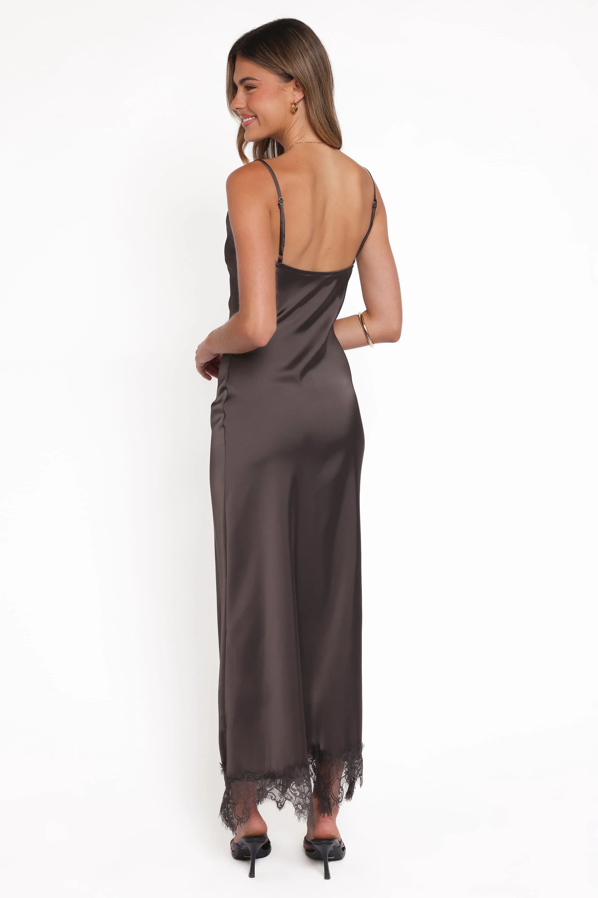 Jeneva Lace Midi Dress - Brown - Image 4