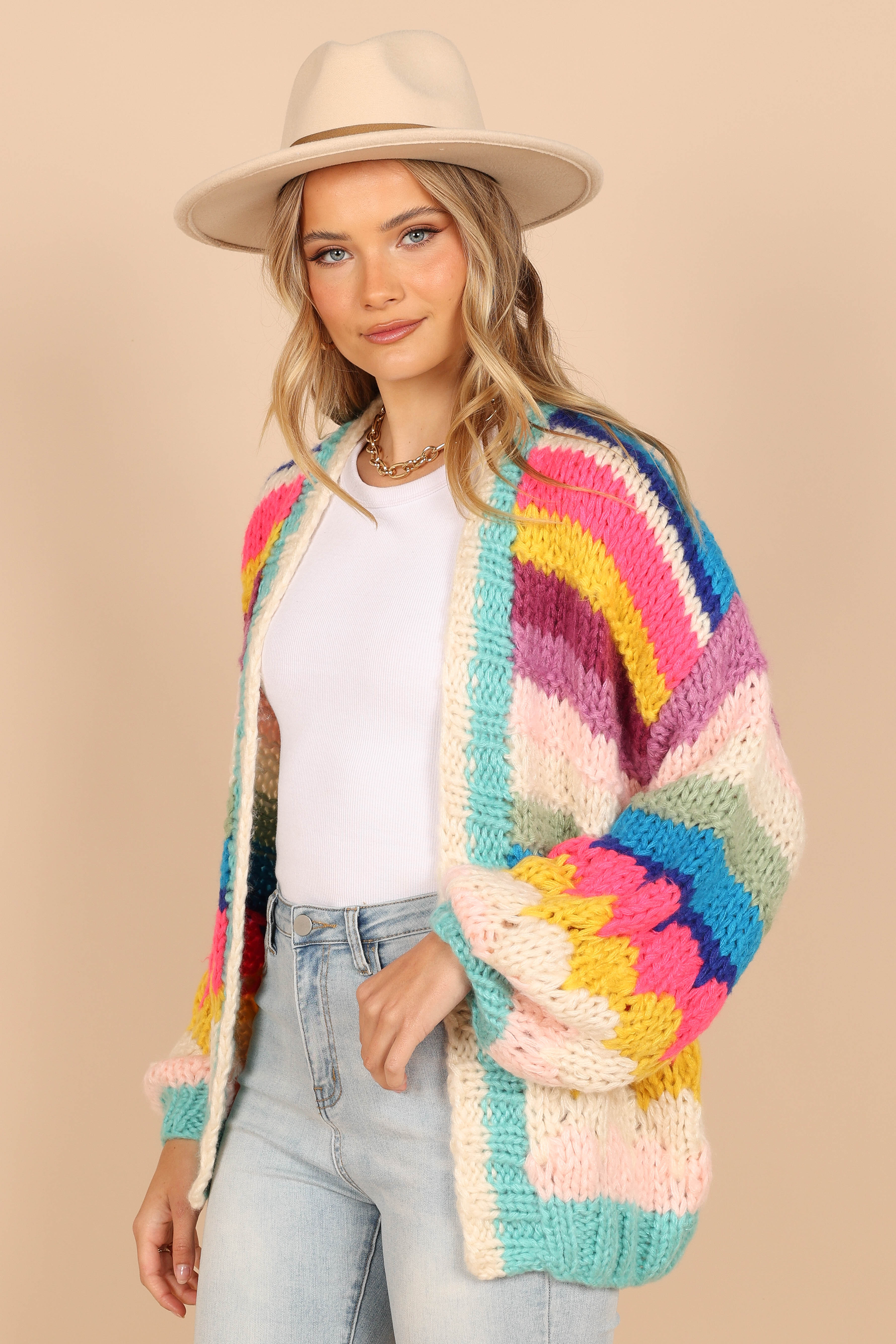 Jennifer Oversized Striped Handknit Knit Sweater - Multi - Image 7