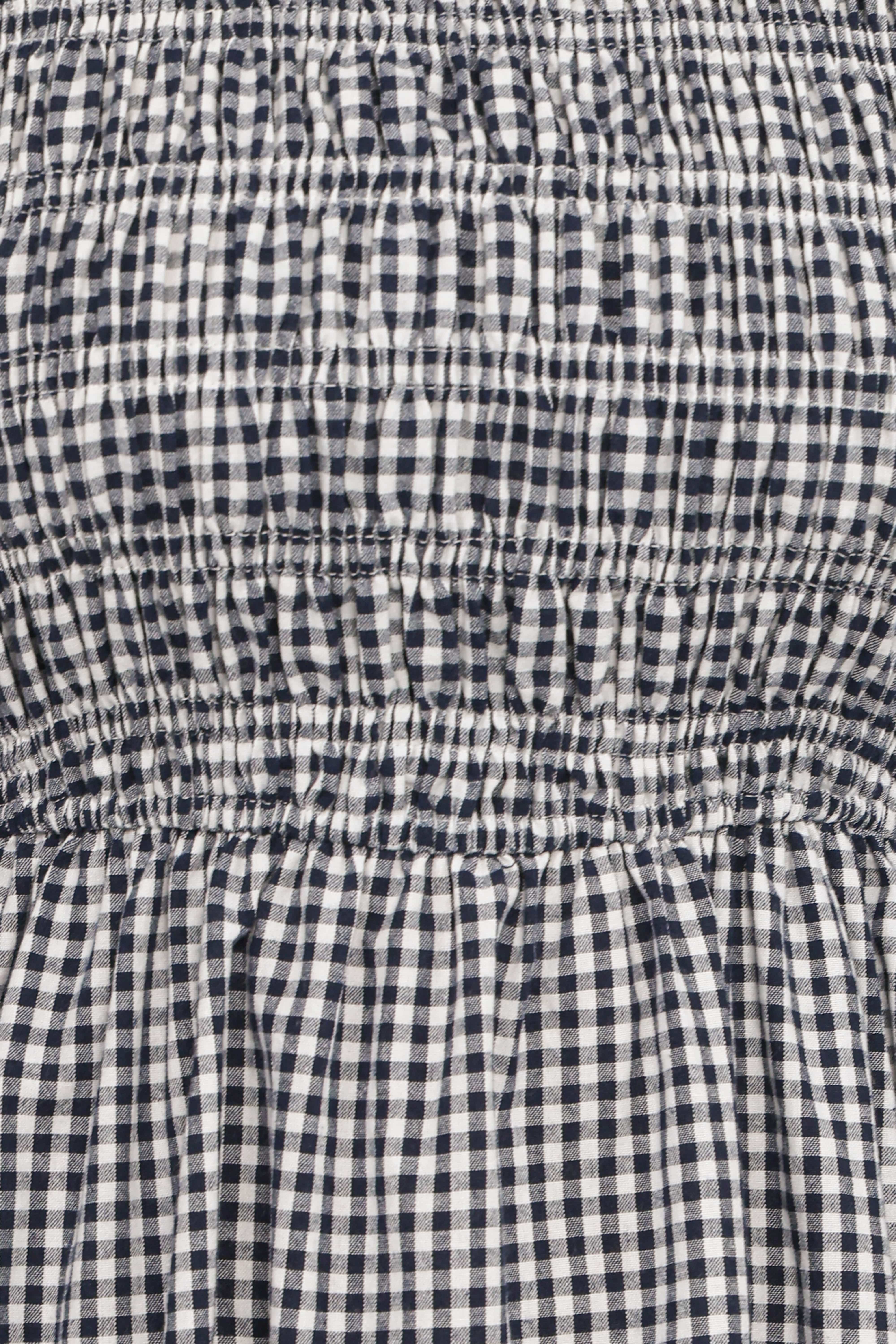 Jessen Long Sleeve Mini Dress - Navy Gingham - Image 9