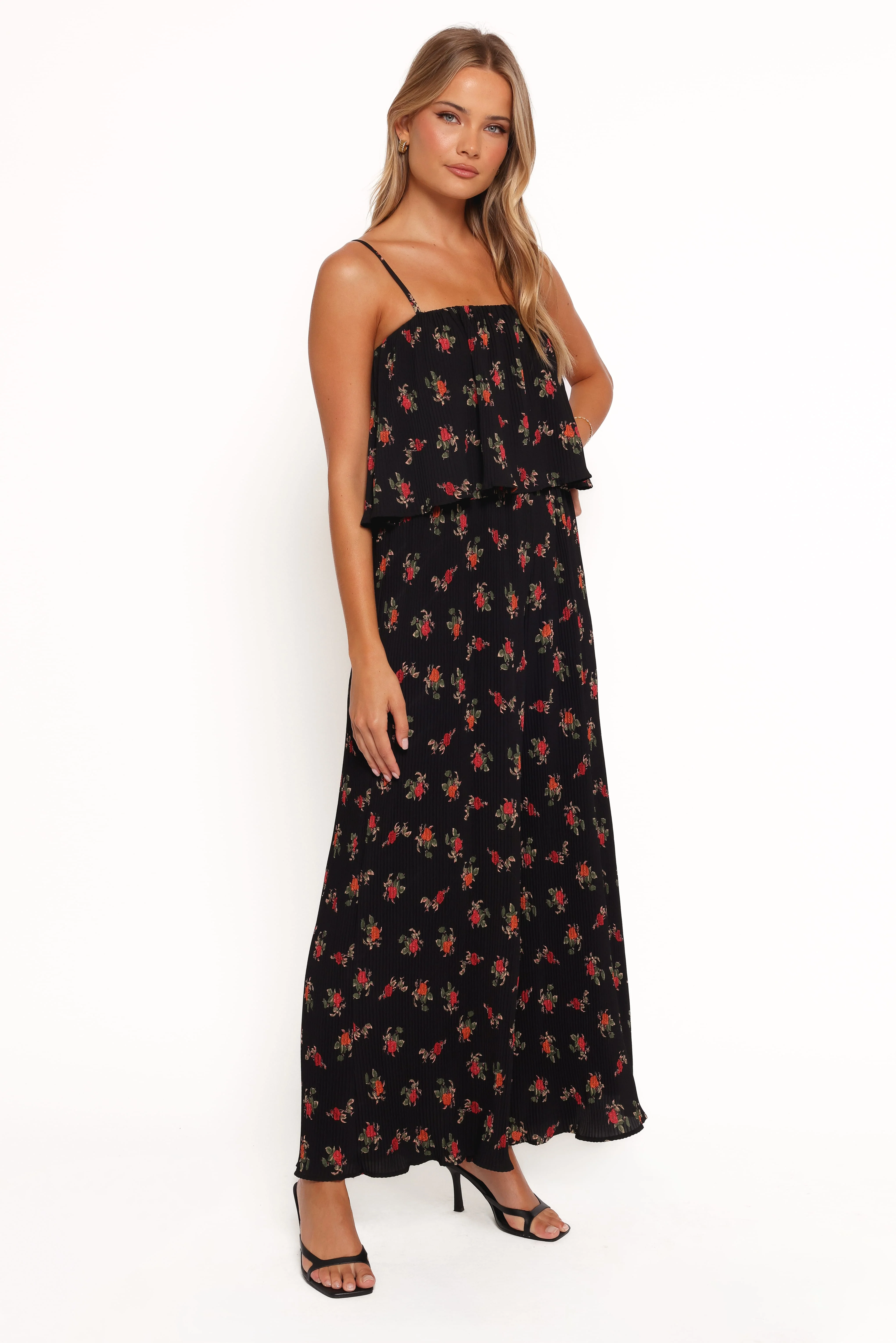 Jillian Plisse Jumpsuit - Black Rose - Image 6