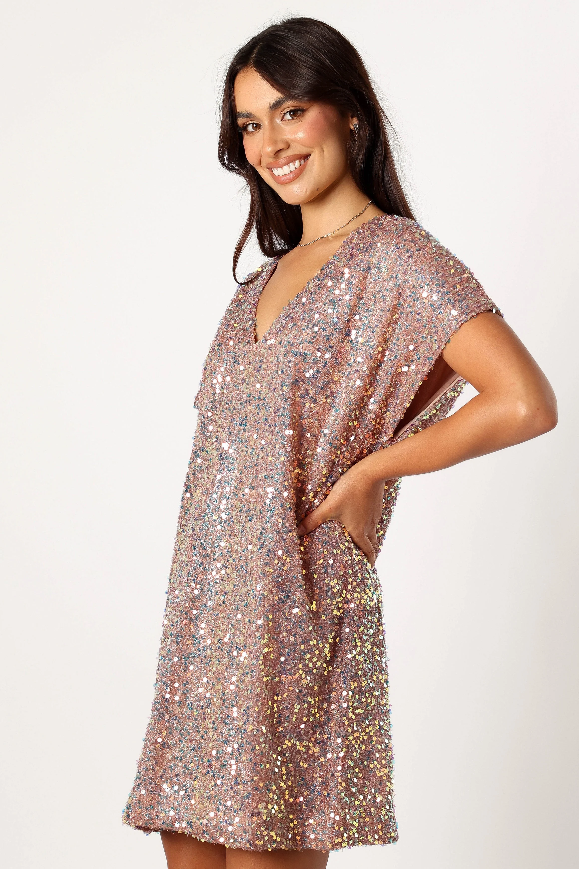 Jordan Mini Dress - Mauve Multi - Image 3