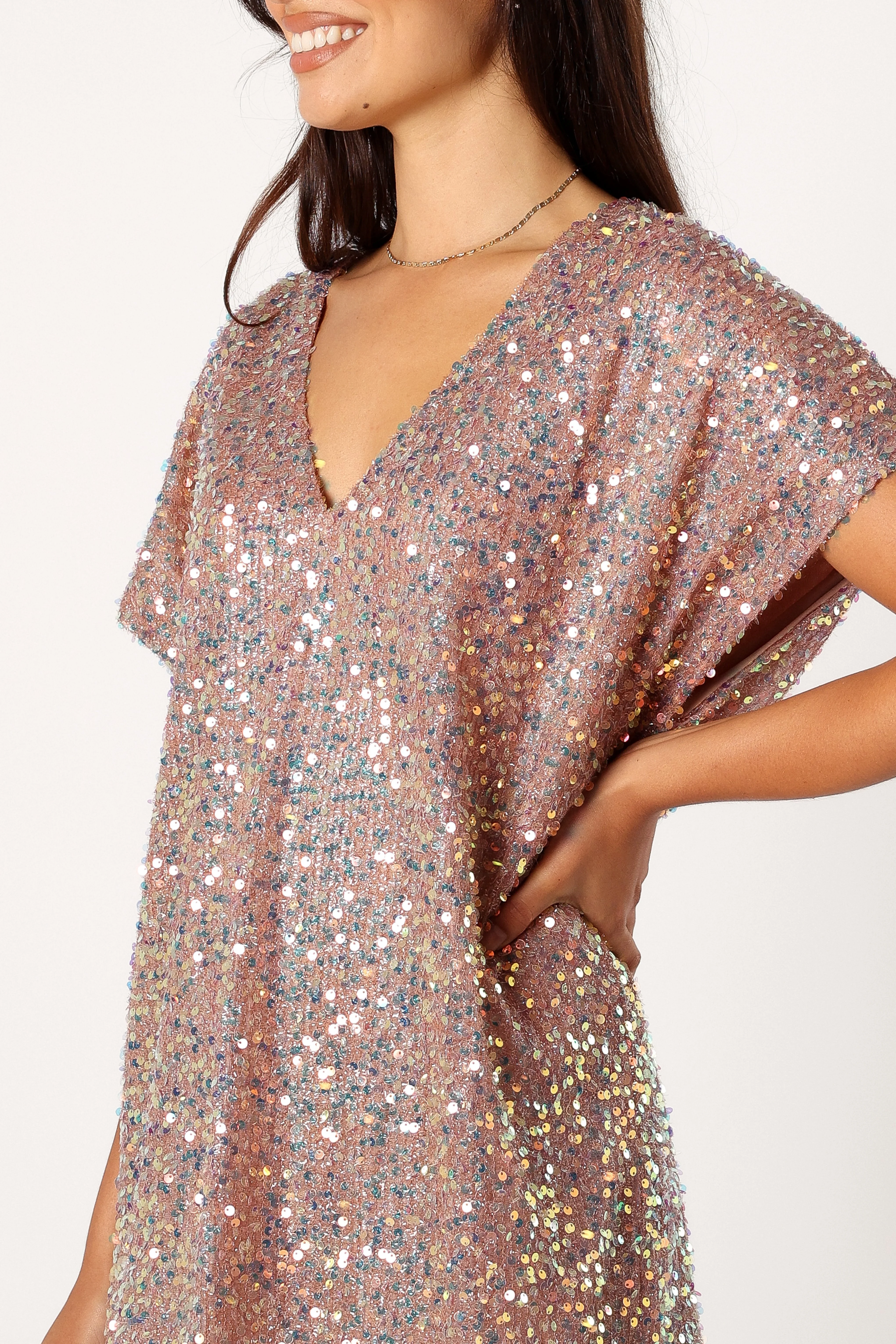 Jordan Mini Dress - Mauve Multi - Image 7
