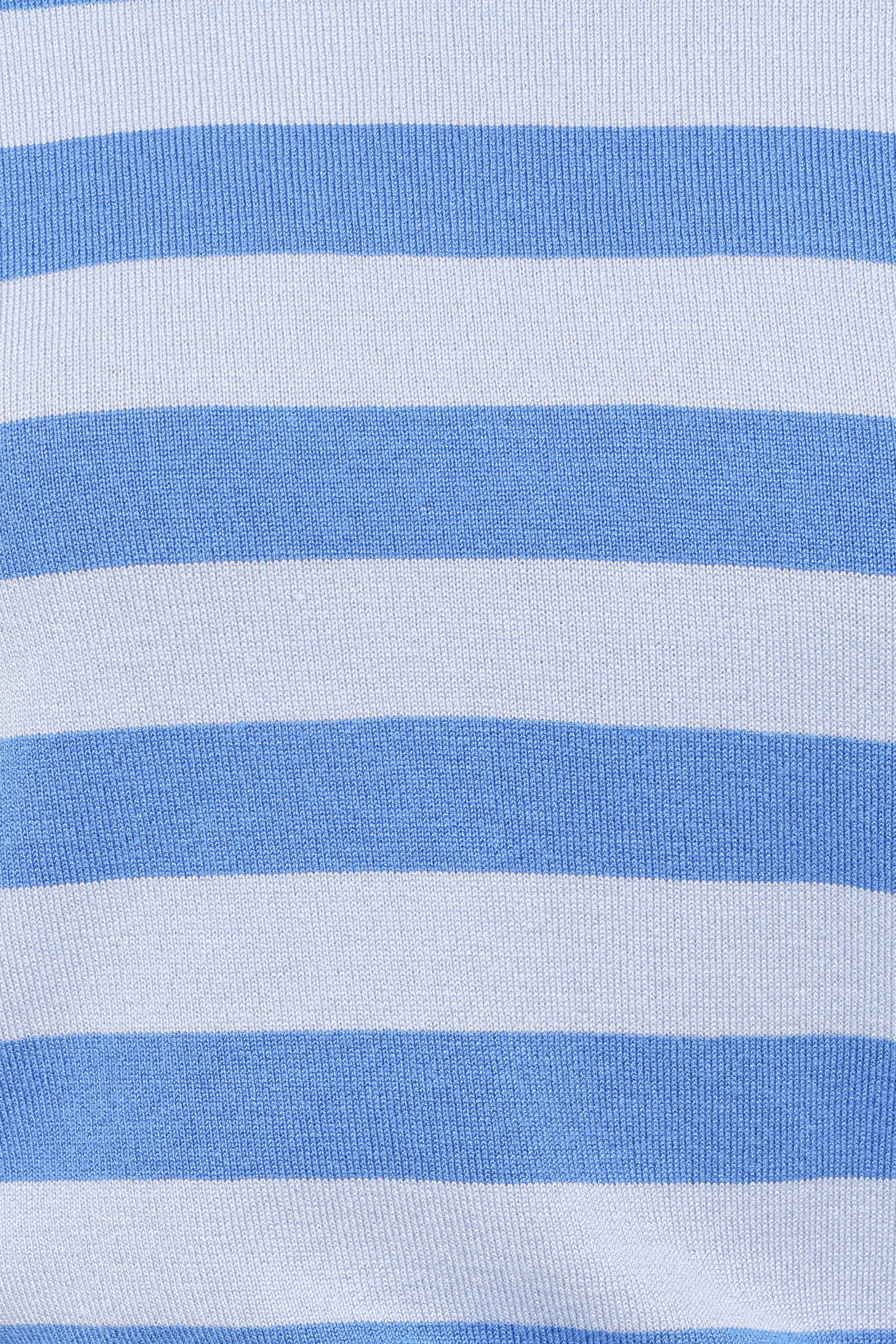 Joss Cropped Knitted Tee - Blue Stripe - Image 8