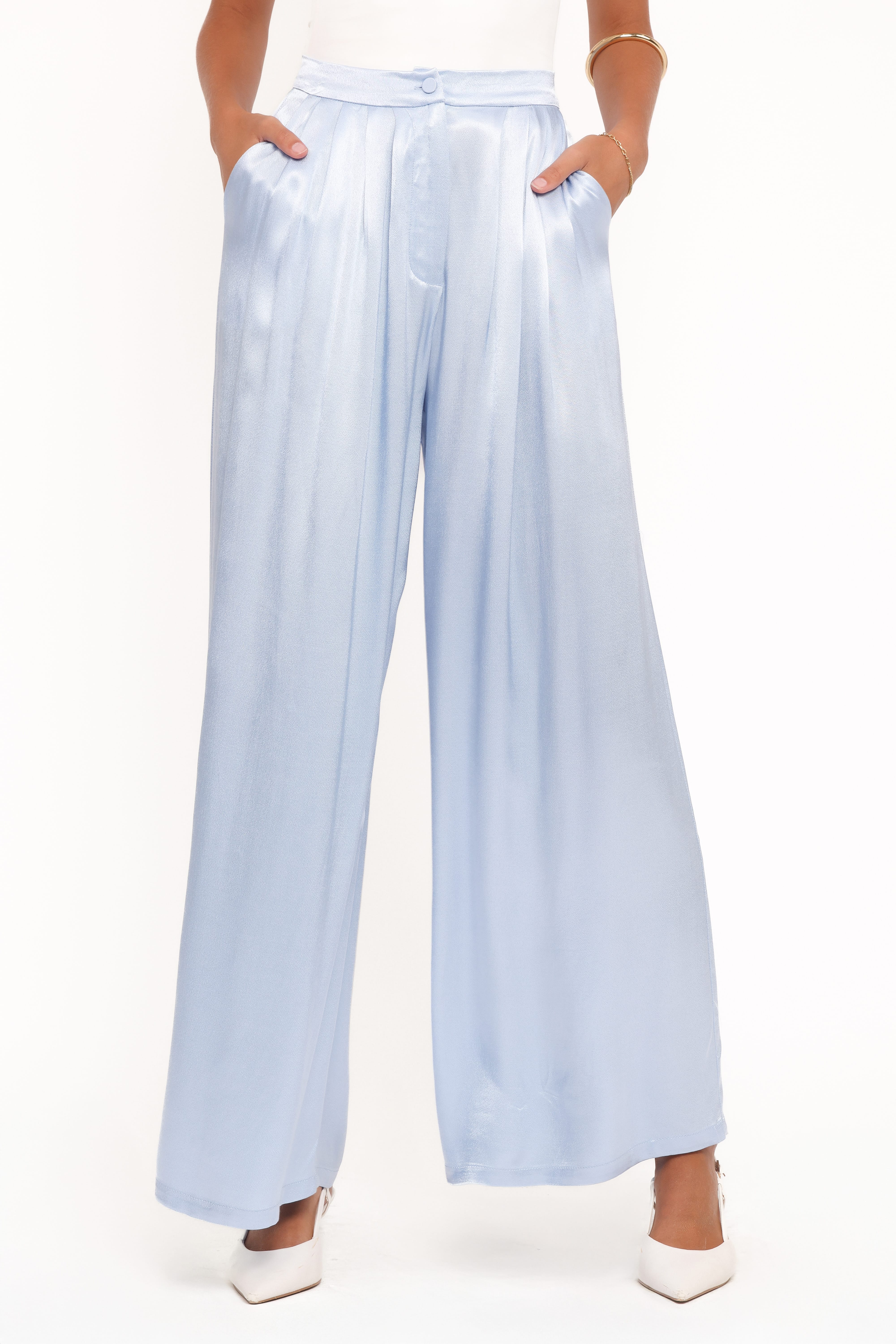 Joyce Wide Leg Pant - Blue - Image 3