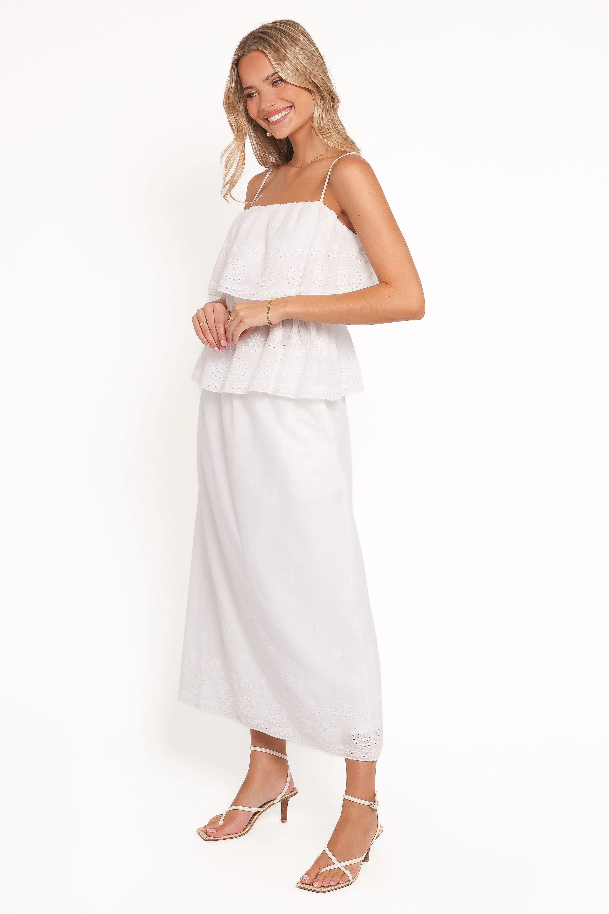 Juliette Maxi Skirt Set - White - Image 3