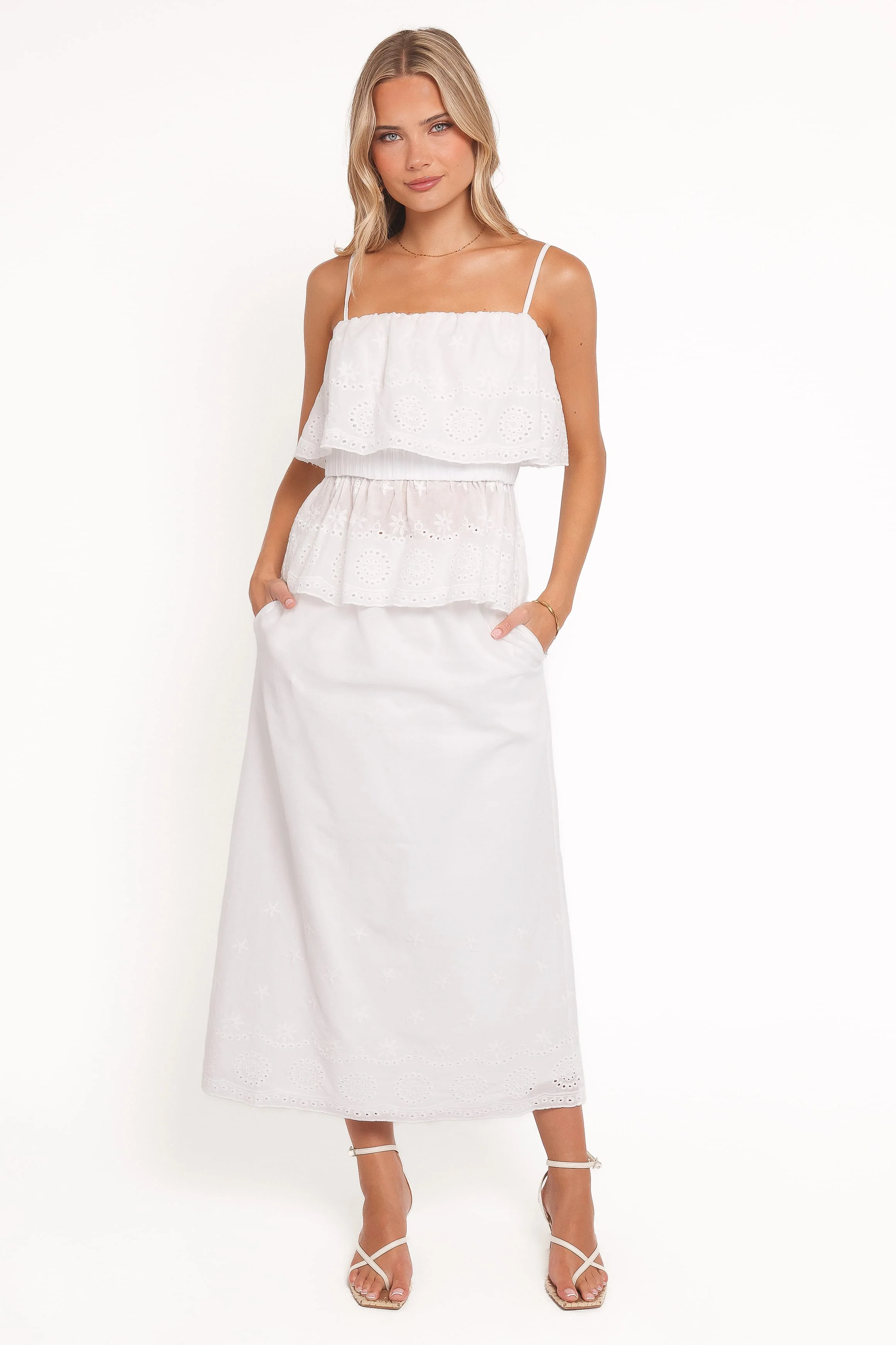 Juliette Maxi Skirt Set - White - Image 6