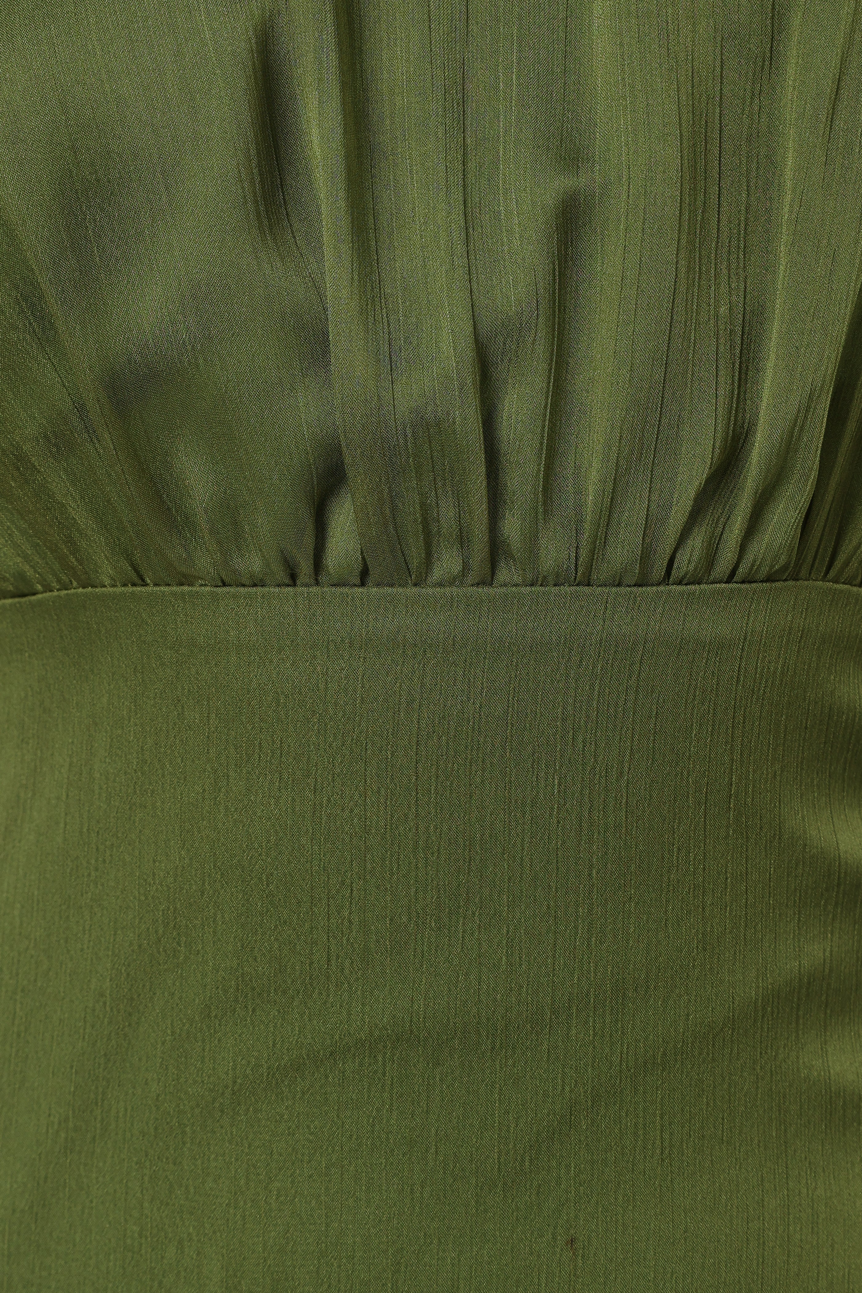 Julip Sheer Long Sleeve Maxi Dress - Olive - Image 7