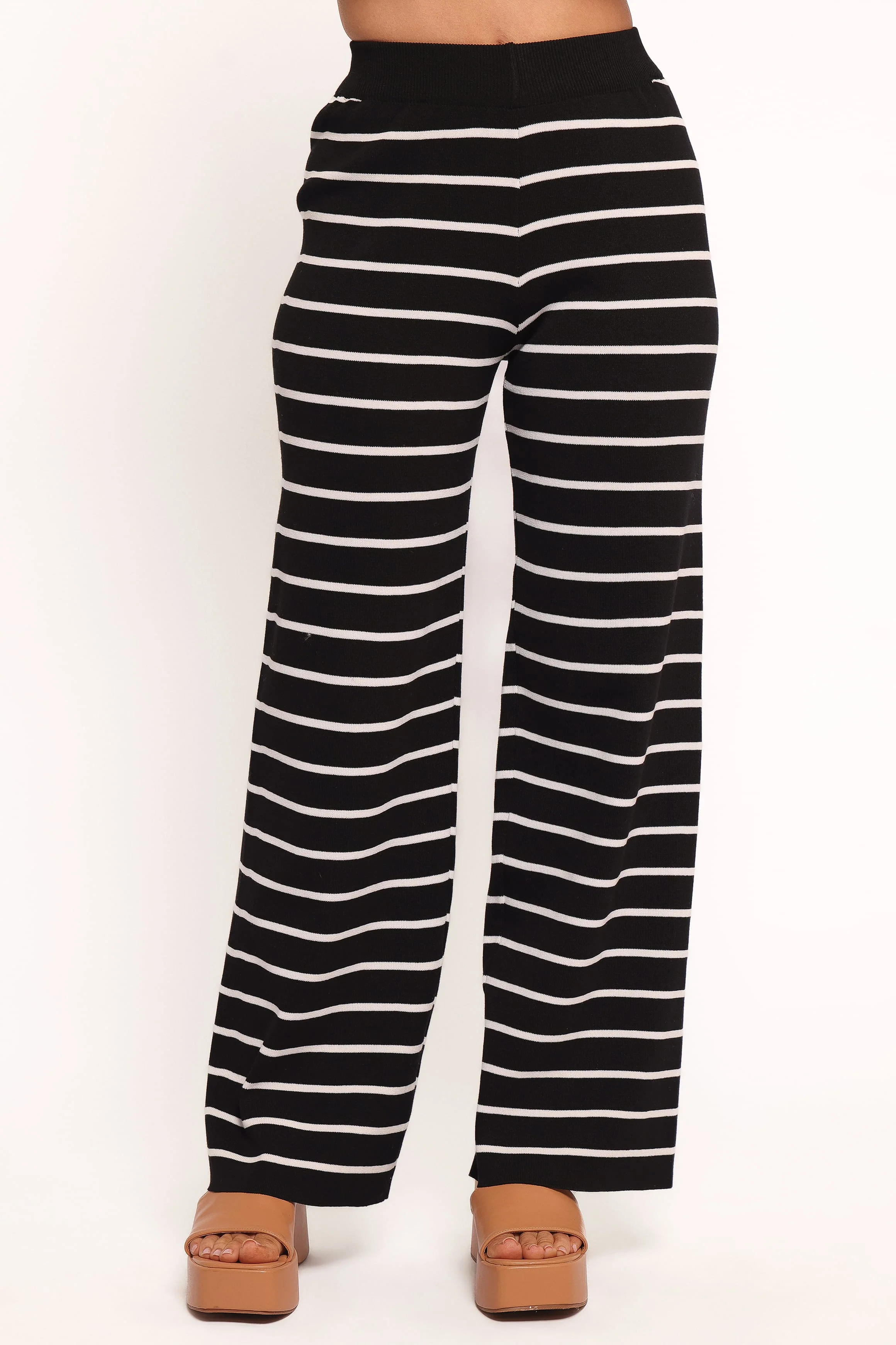 Juna Knitted Pant Set - Black White Stripe - Image 5