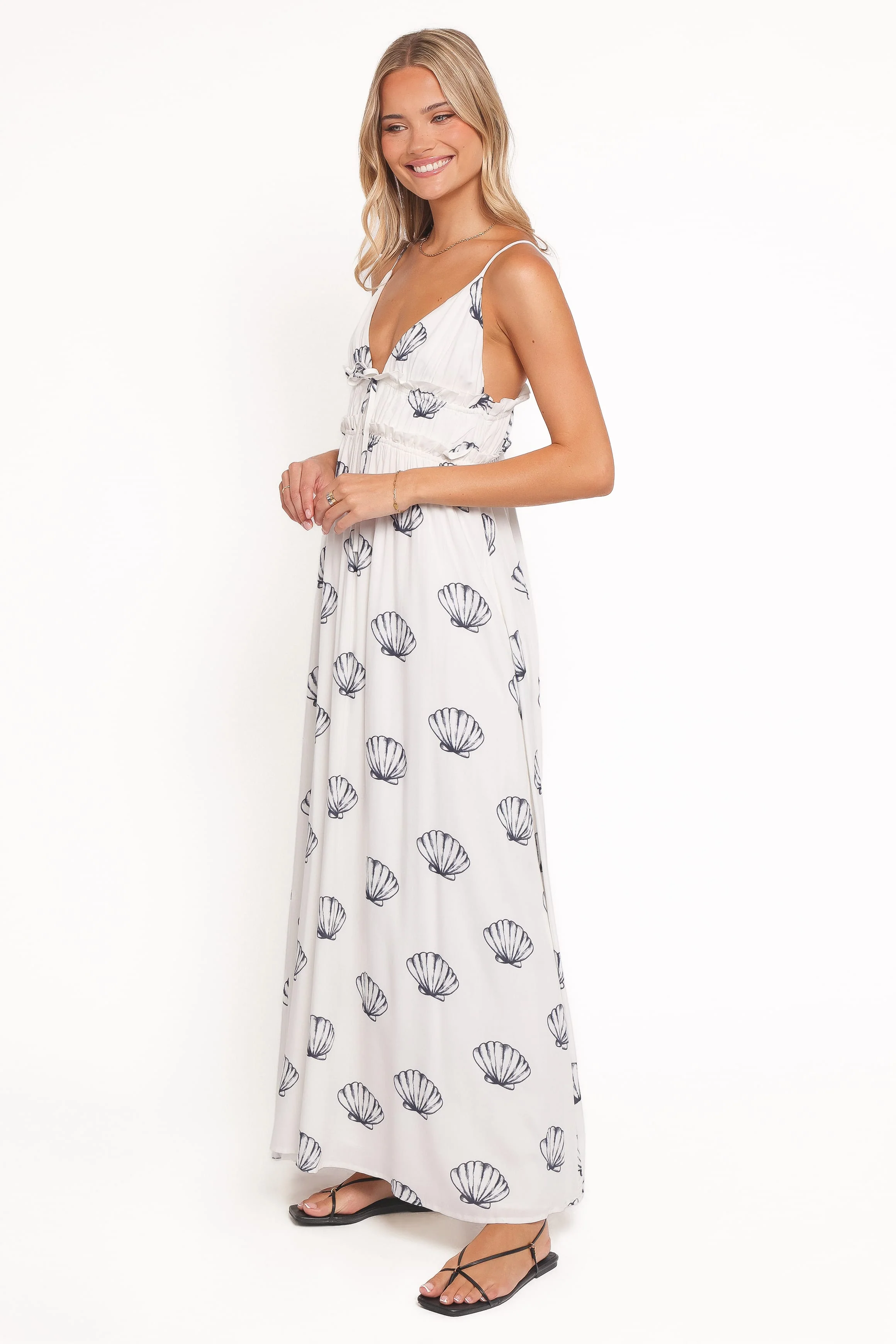 Kalinda Maxi Dress - Blue Seashells - Image 3