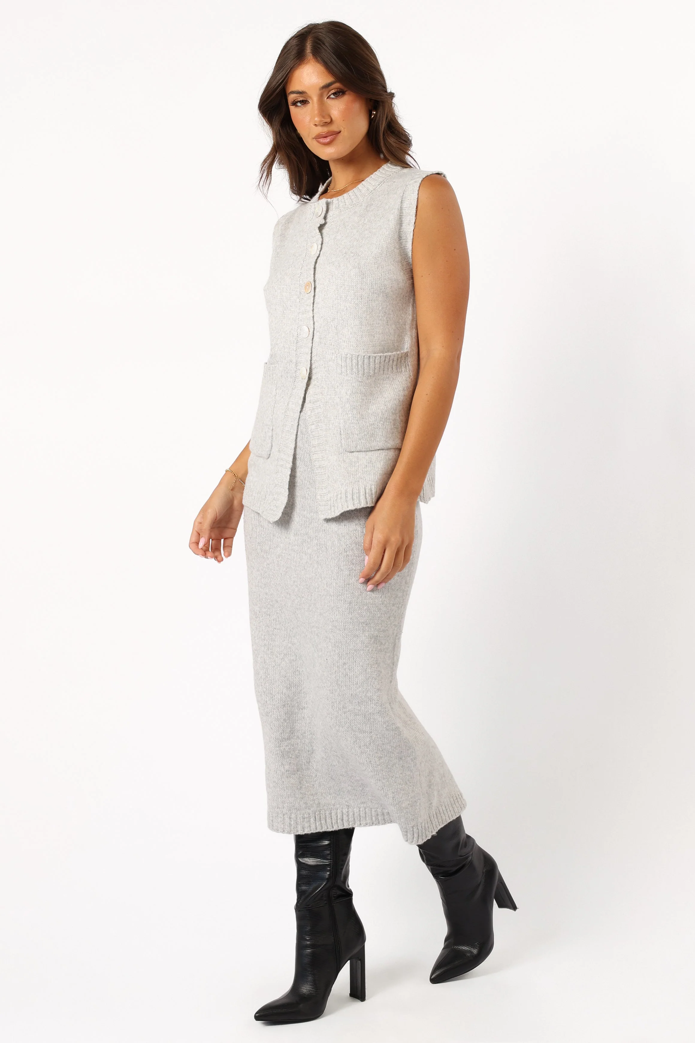 Kaplan Knitted Set - Grey - Image 4