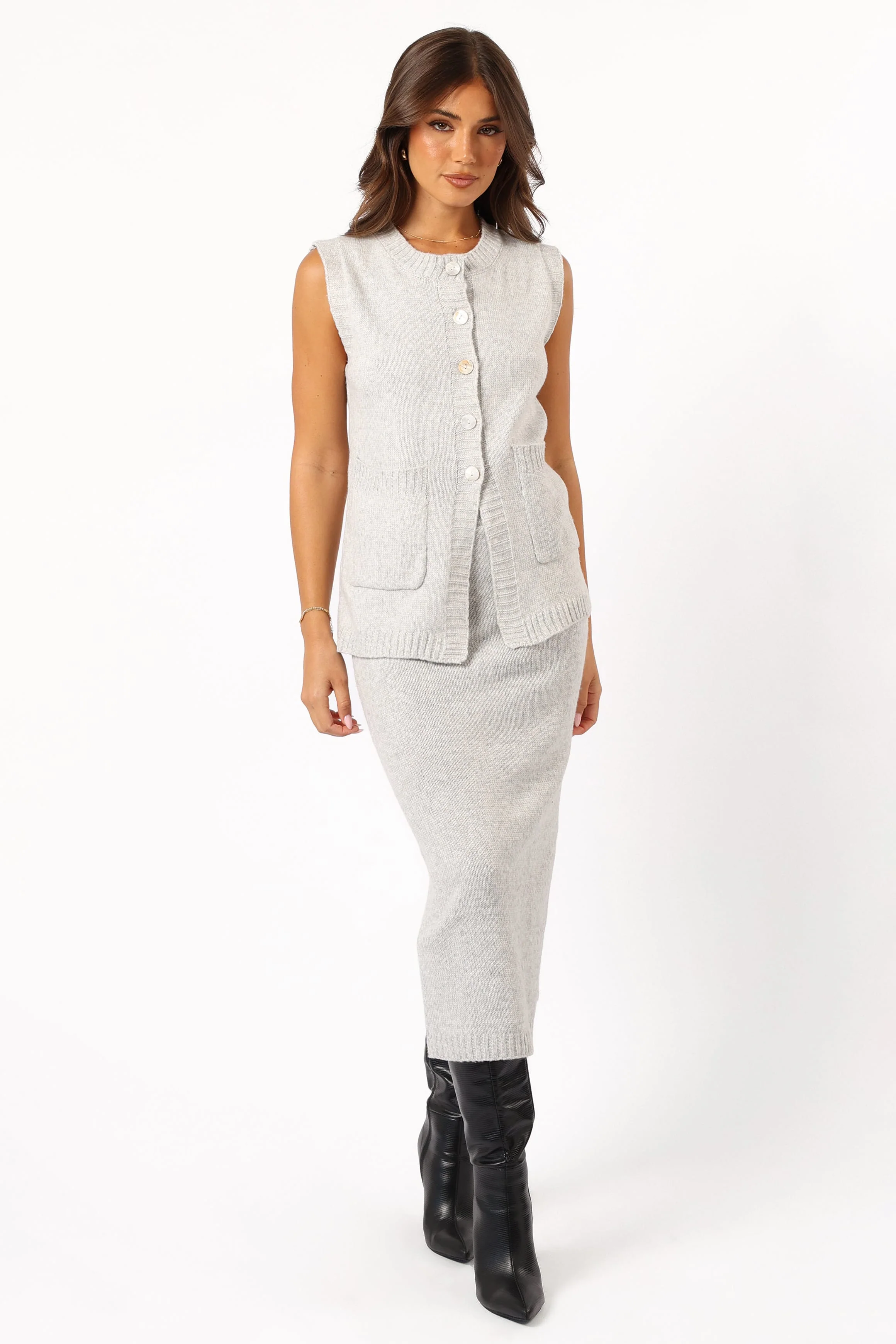 Kaplan Knitted Set - Grey - Image 7