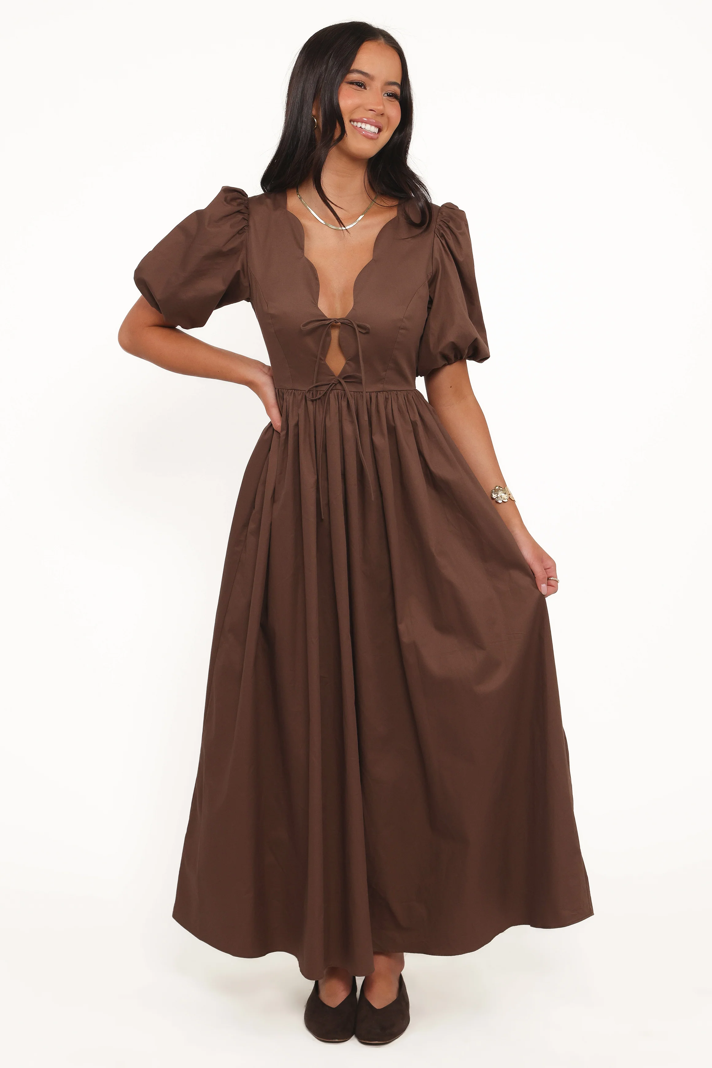 Karla Maxi Dress - Bitter Chocolate - Image 2