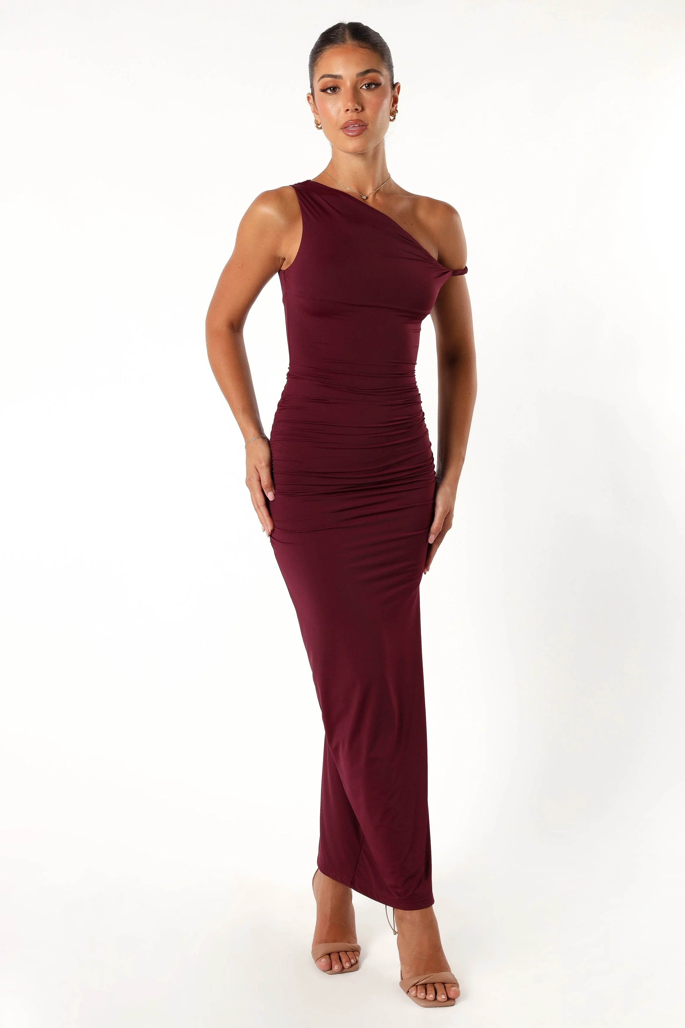 Karmina Midi Dress - Merlot - Image 4