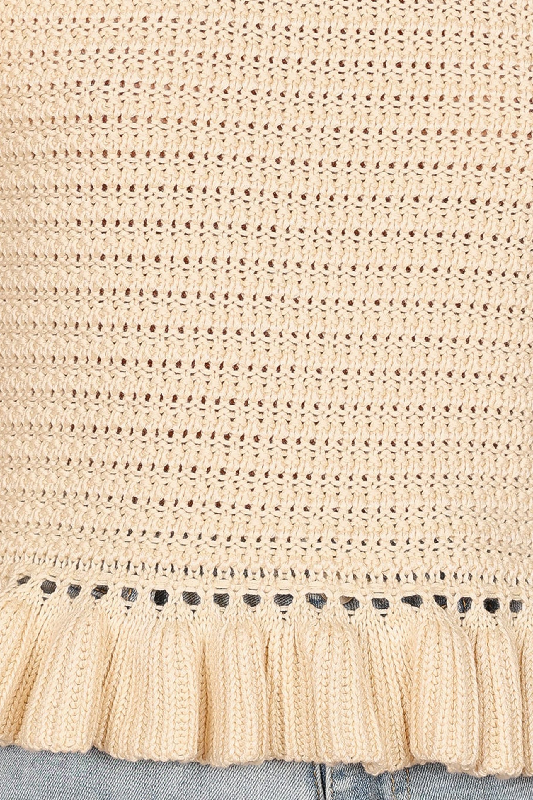 Katia Frill Knitted Top - Cream - Image 6