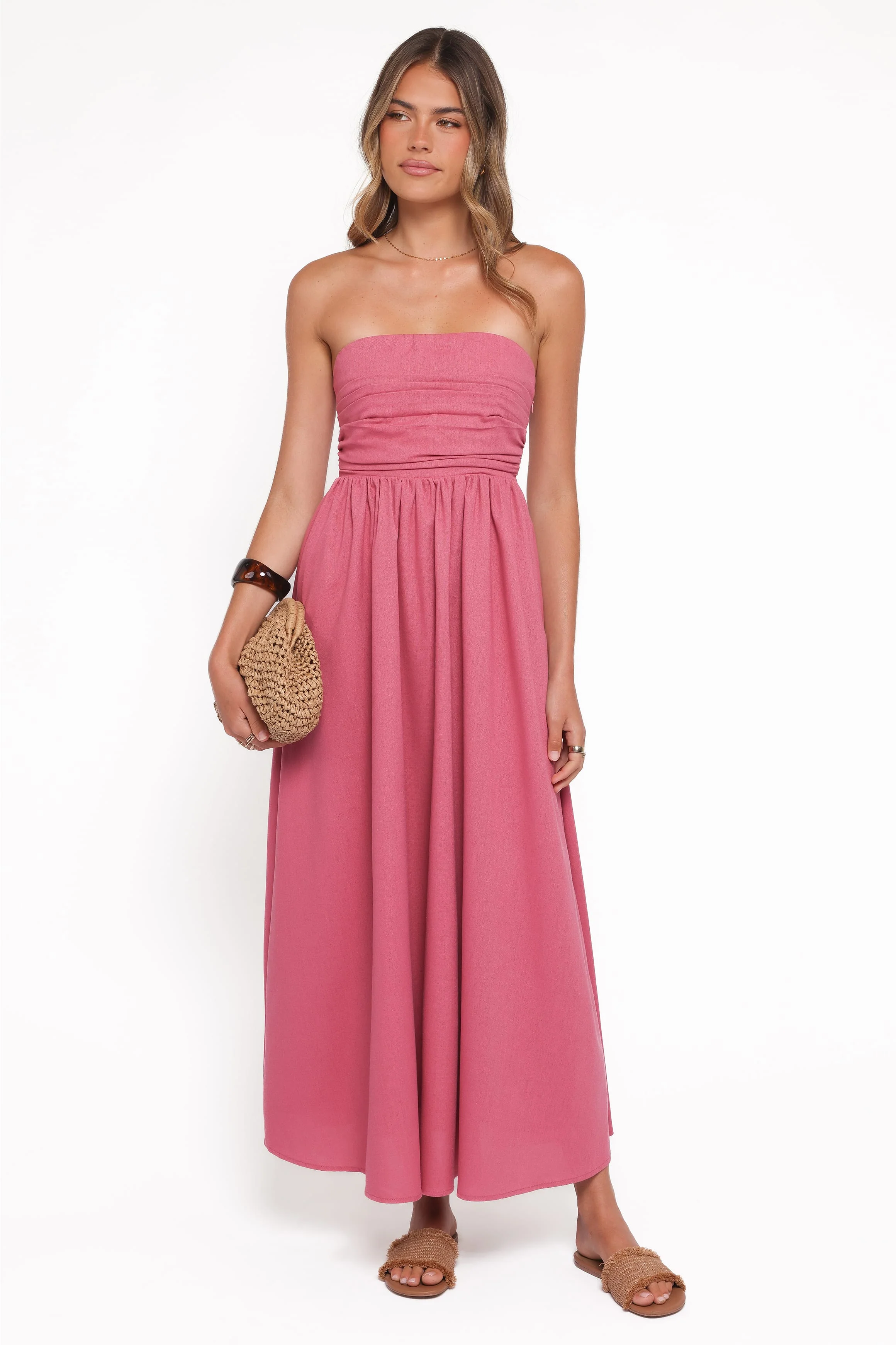 Kayt Strapless Dress - Petal Pink - Image 2