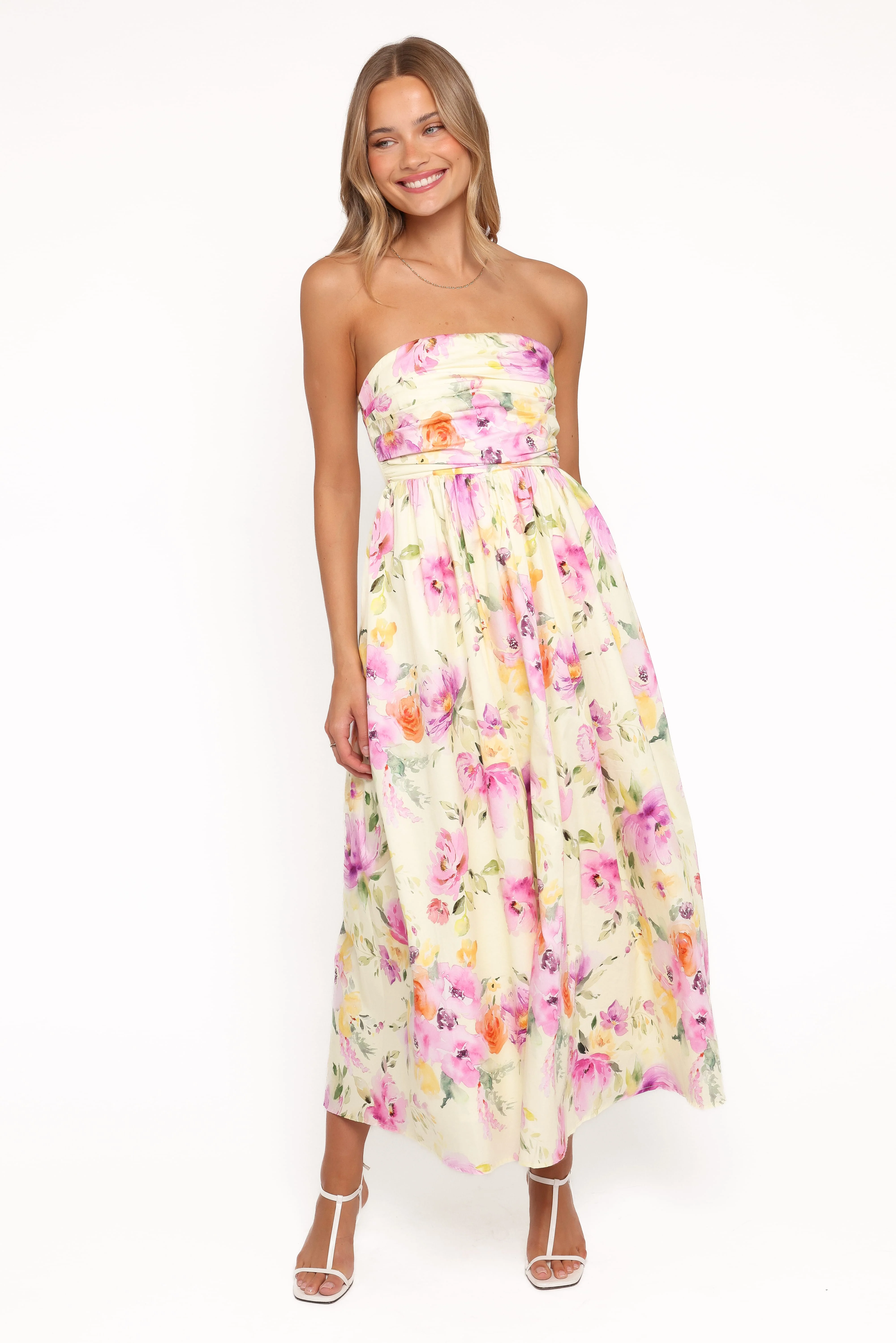 Kayt Strapless Dress - Yellow Petunia - Image 6