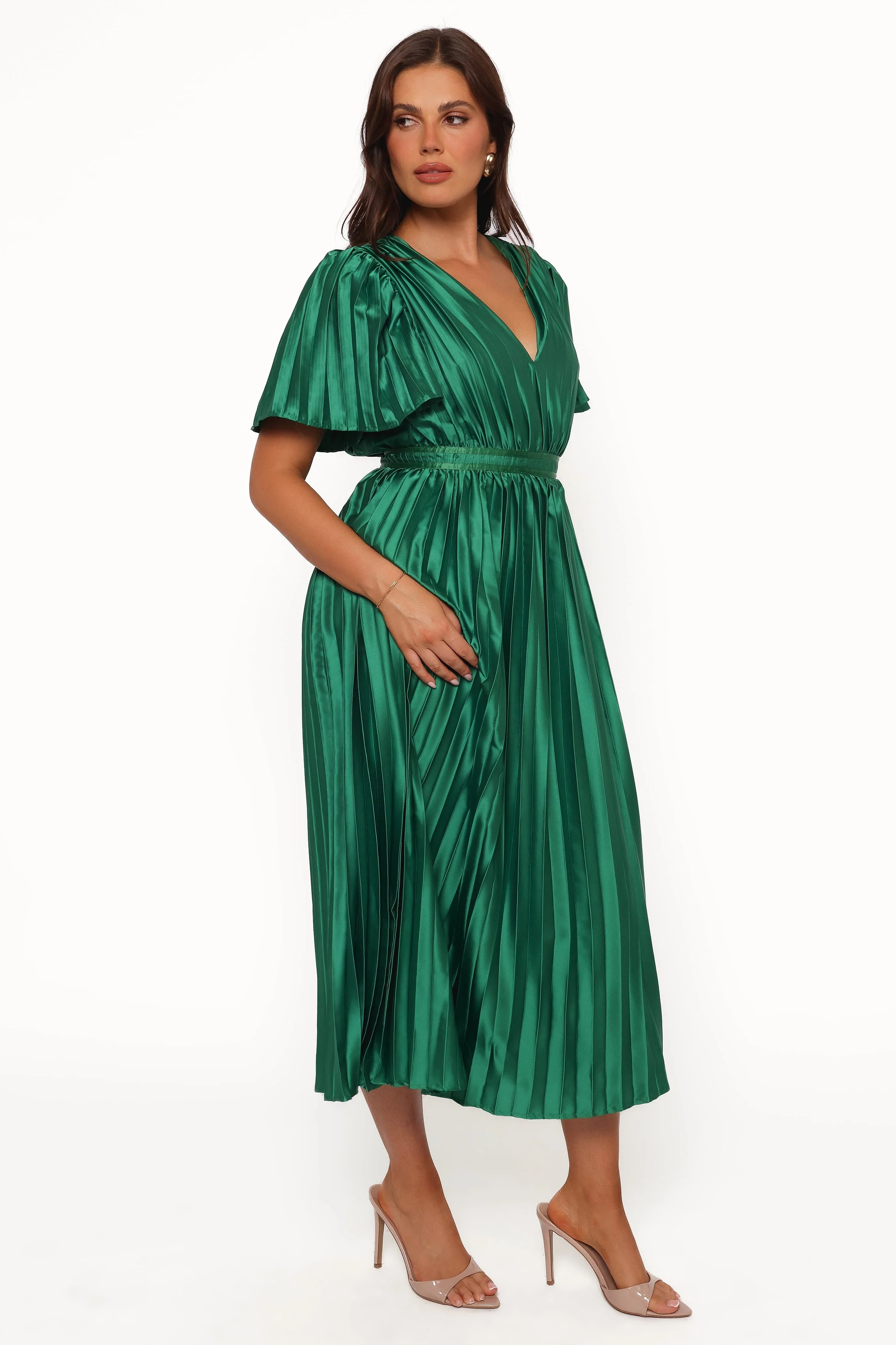 Keelah Midi Dress - Emerald Green - Image 6