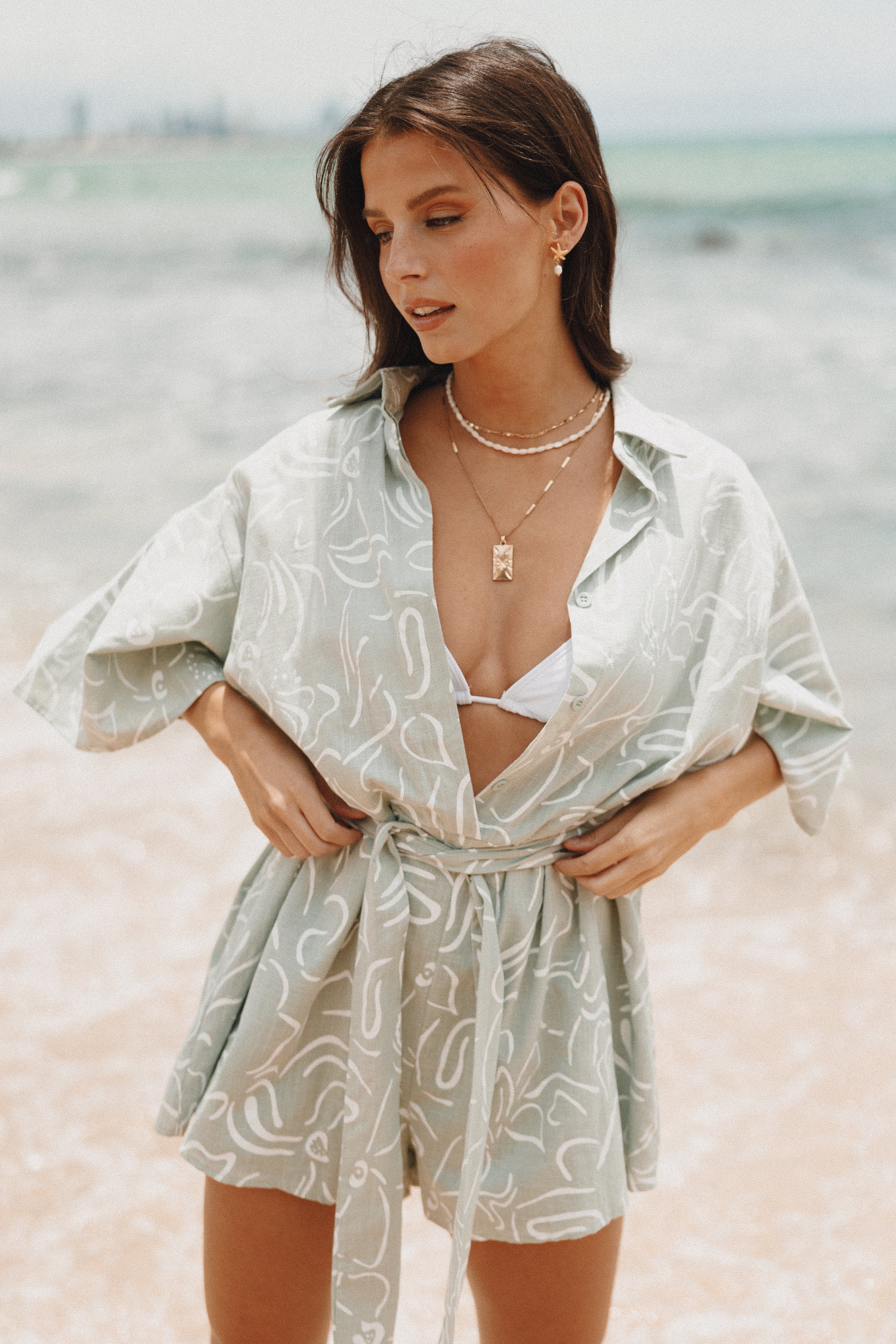 Kellie Playsuit - Sage - Image 2