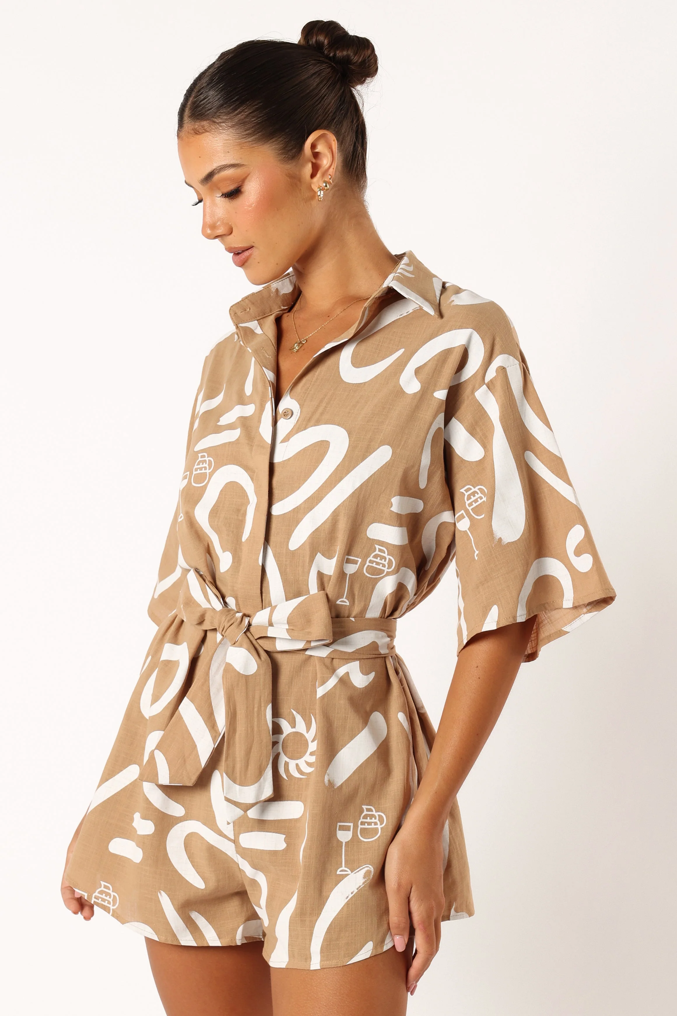 Kellie Playsuit - Tan - Image 5