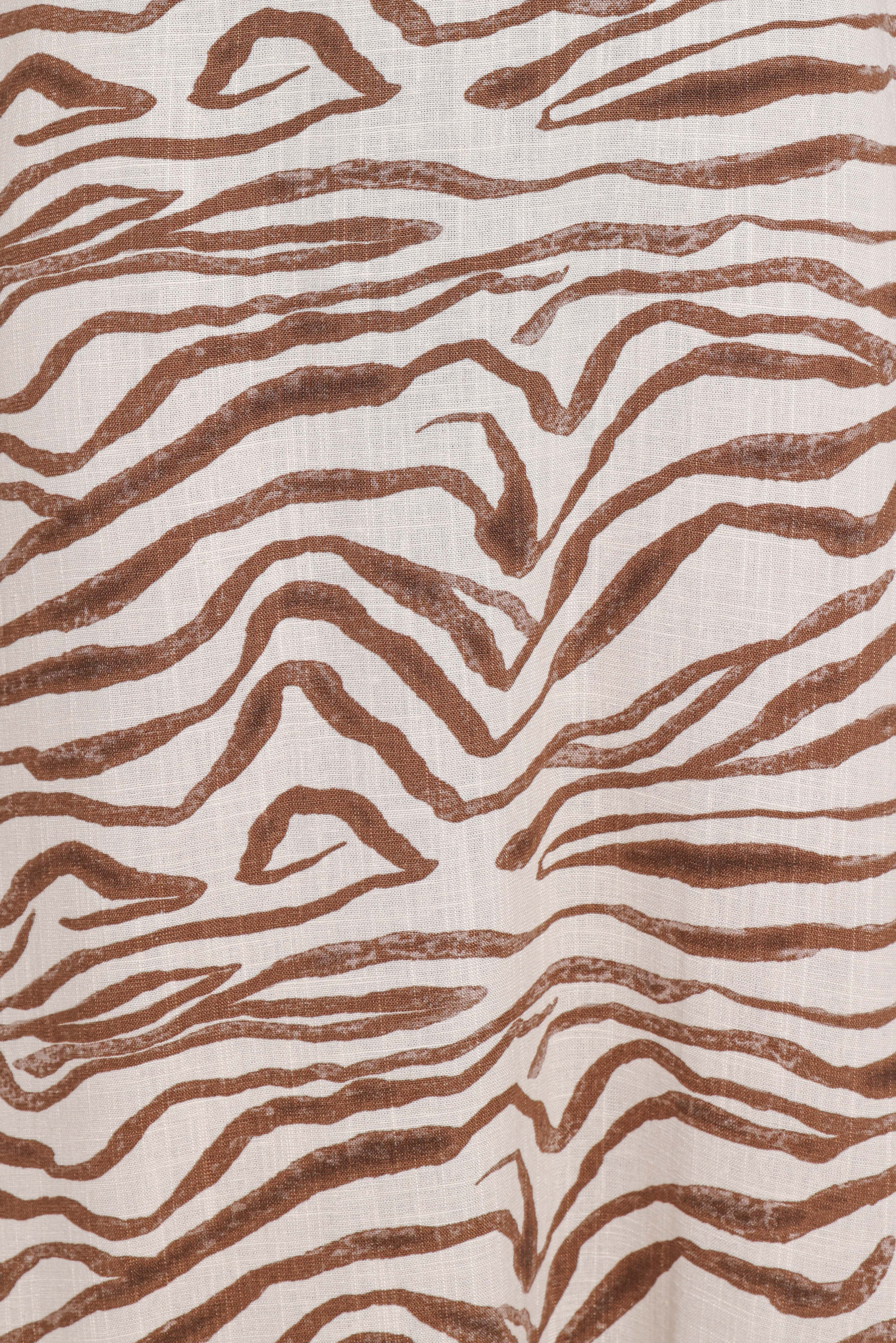 Kelsie Midi Dress - Brown Zebra - Image 6