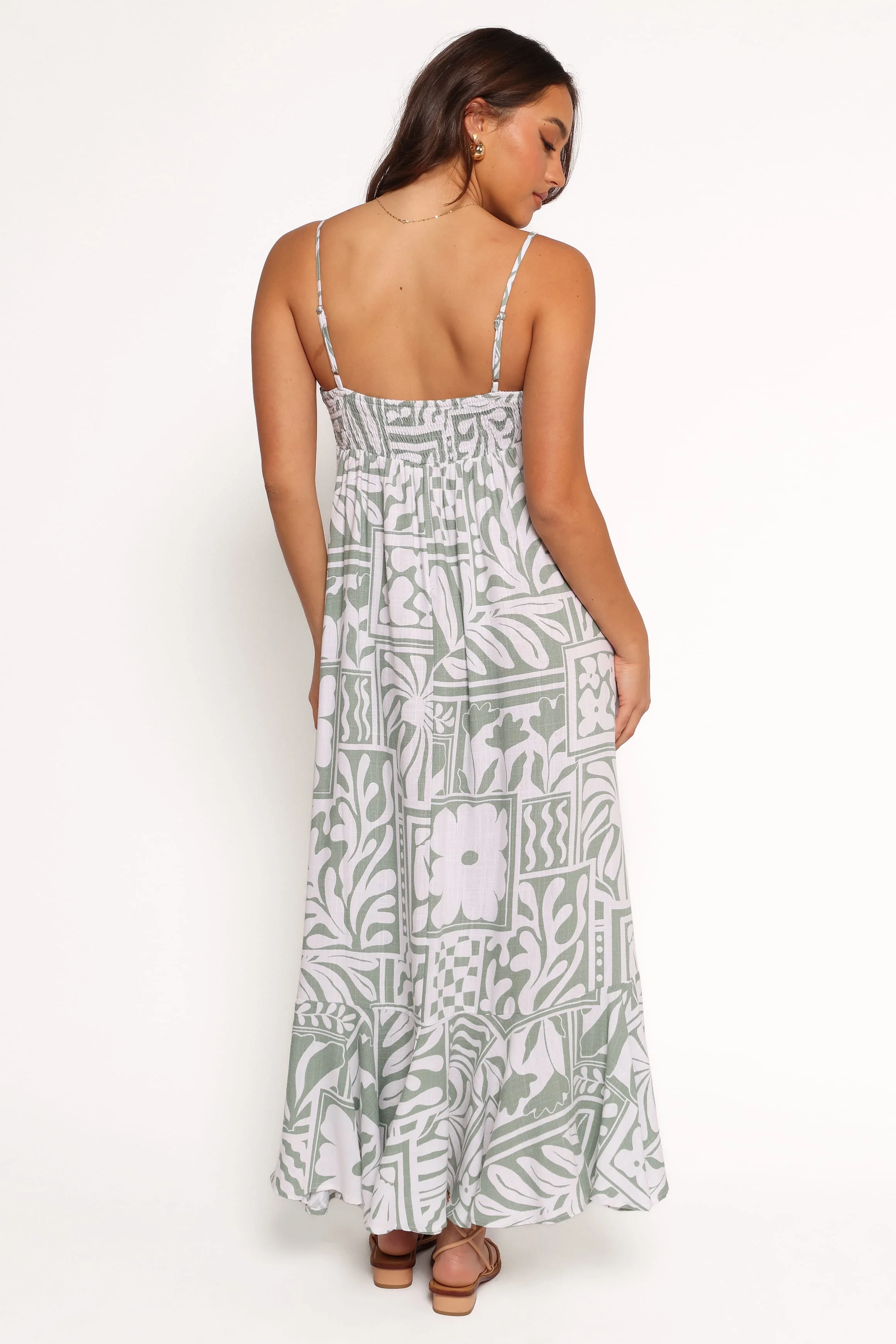 Kelsie Midi Dress - Sage Print - Image 4