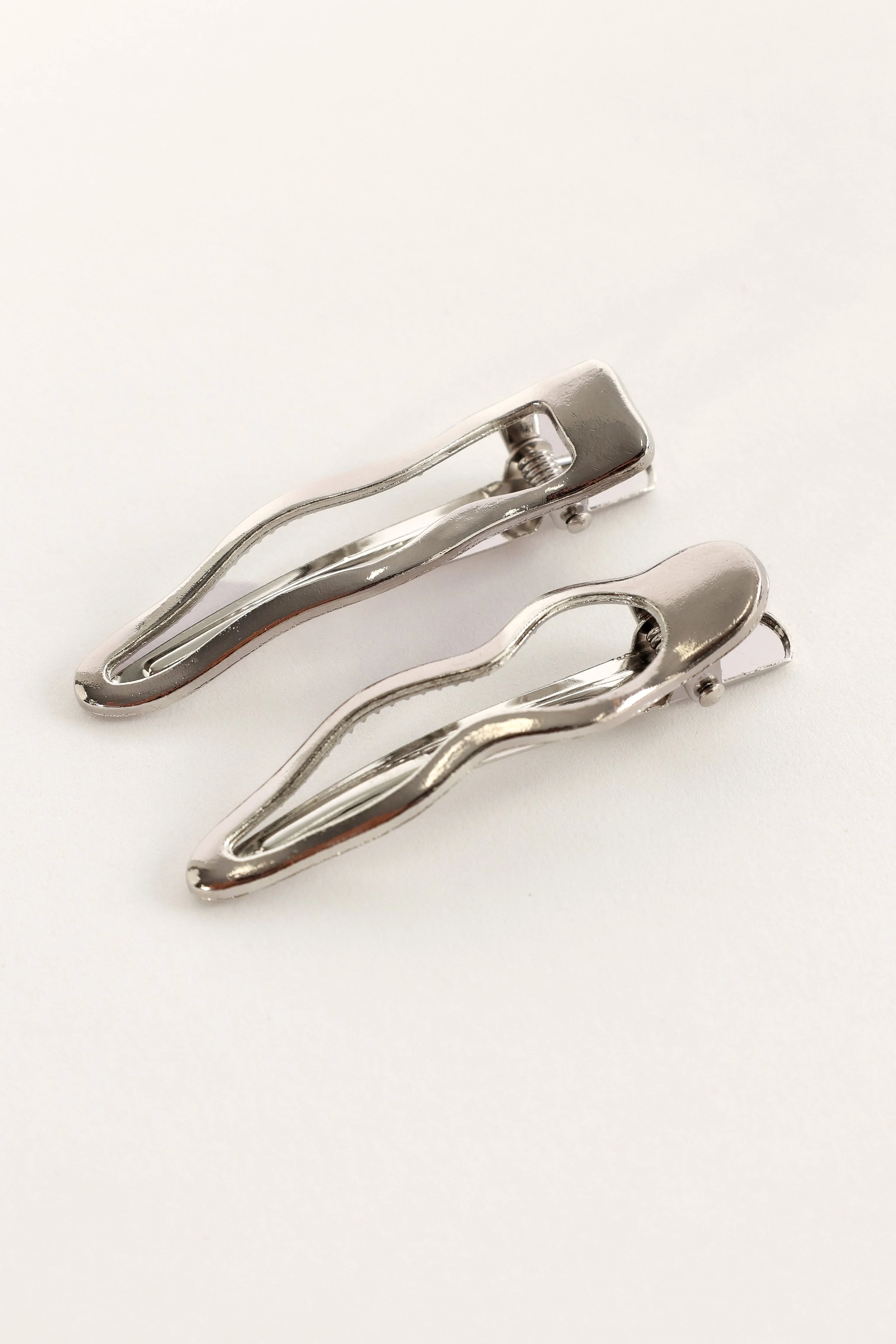 Kesha 2 Pack Hairclip - Silver - Image 2