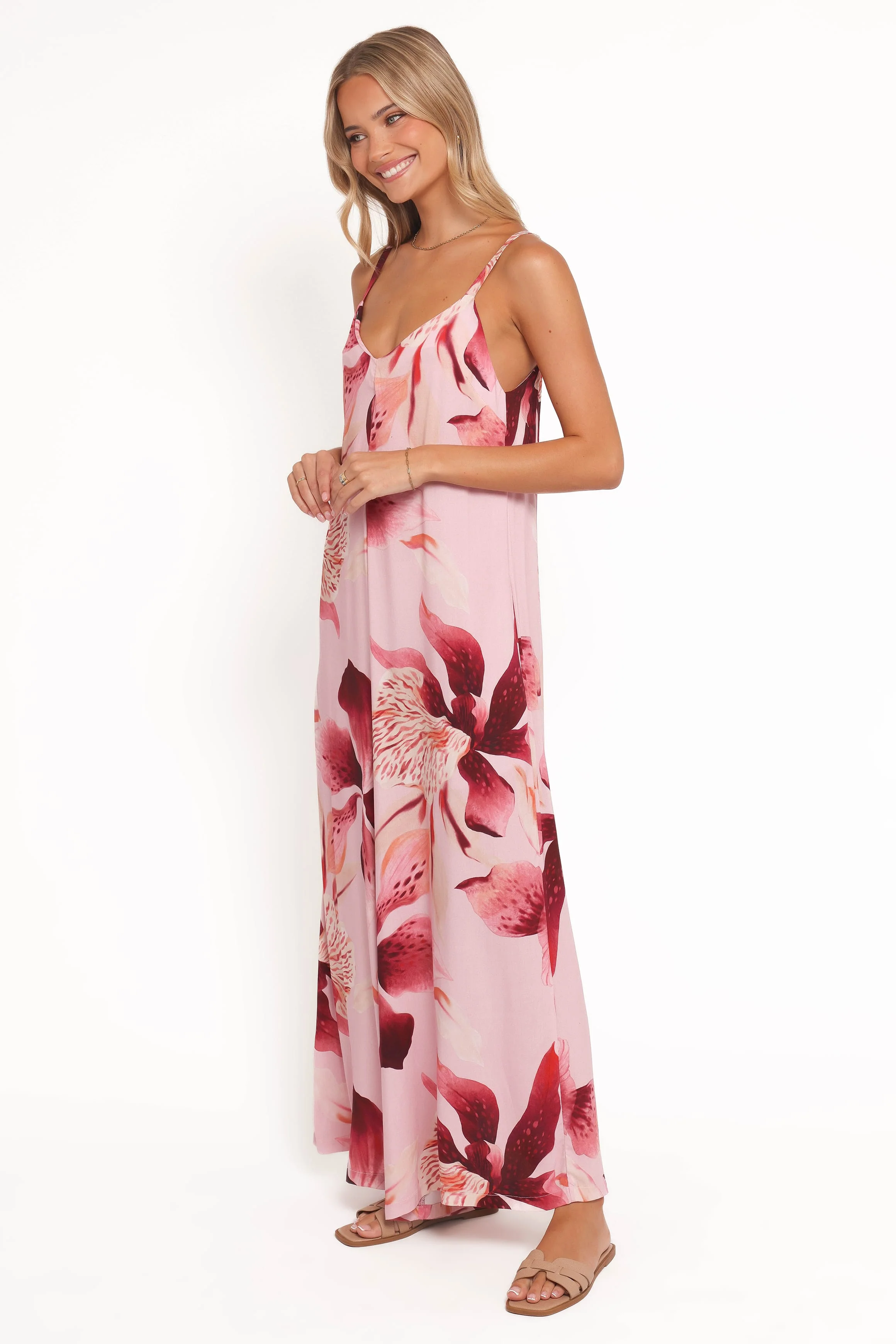 Kiki Wide Leg Jumpsuit - Blush Floral - Image 3