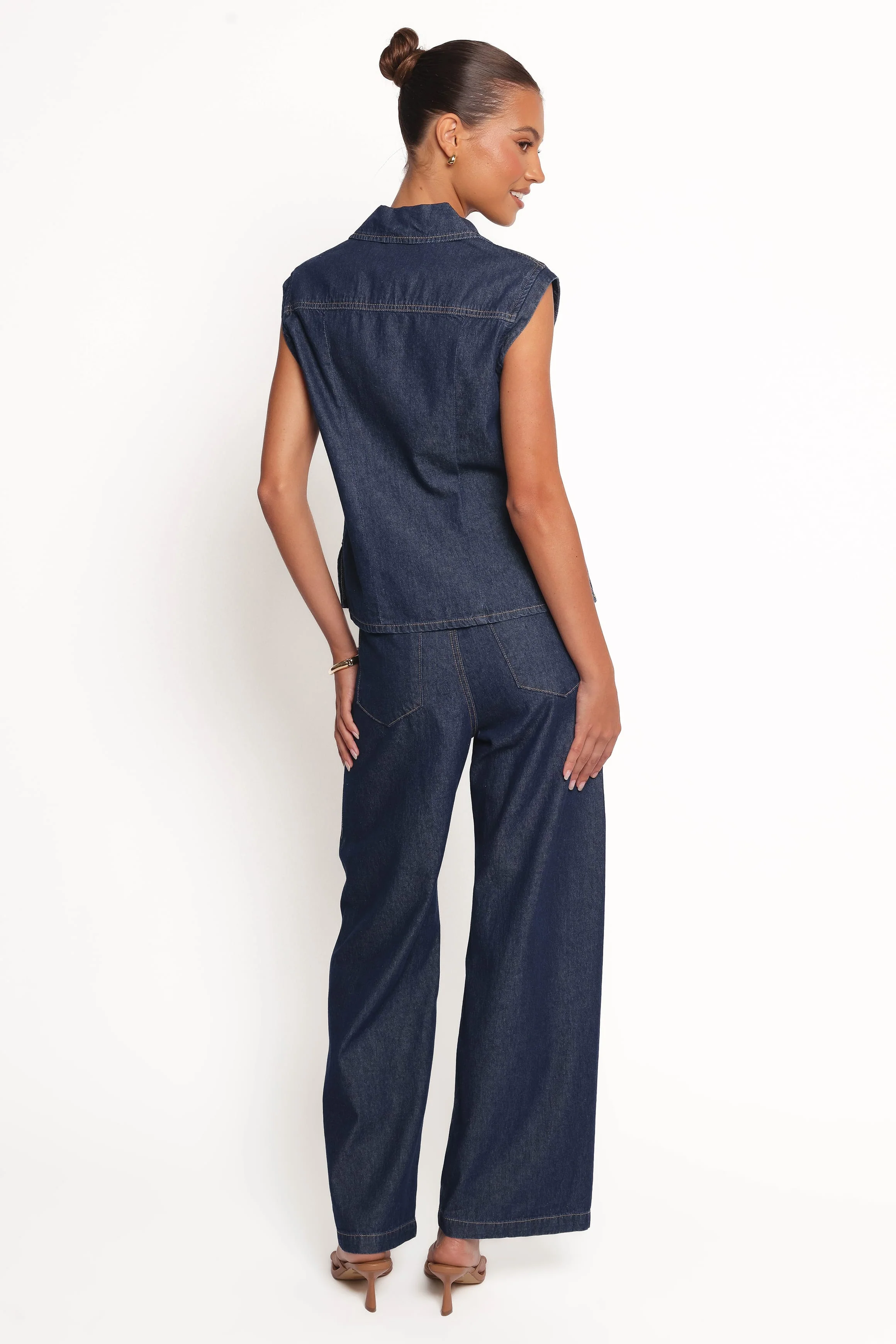 Kirie Wide Leg Denim Pant - Indigo - Image 5