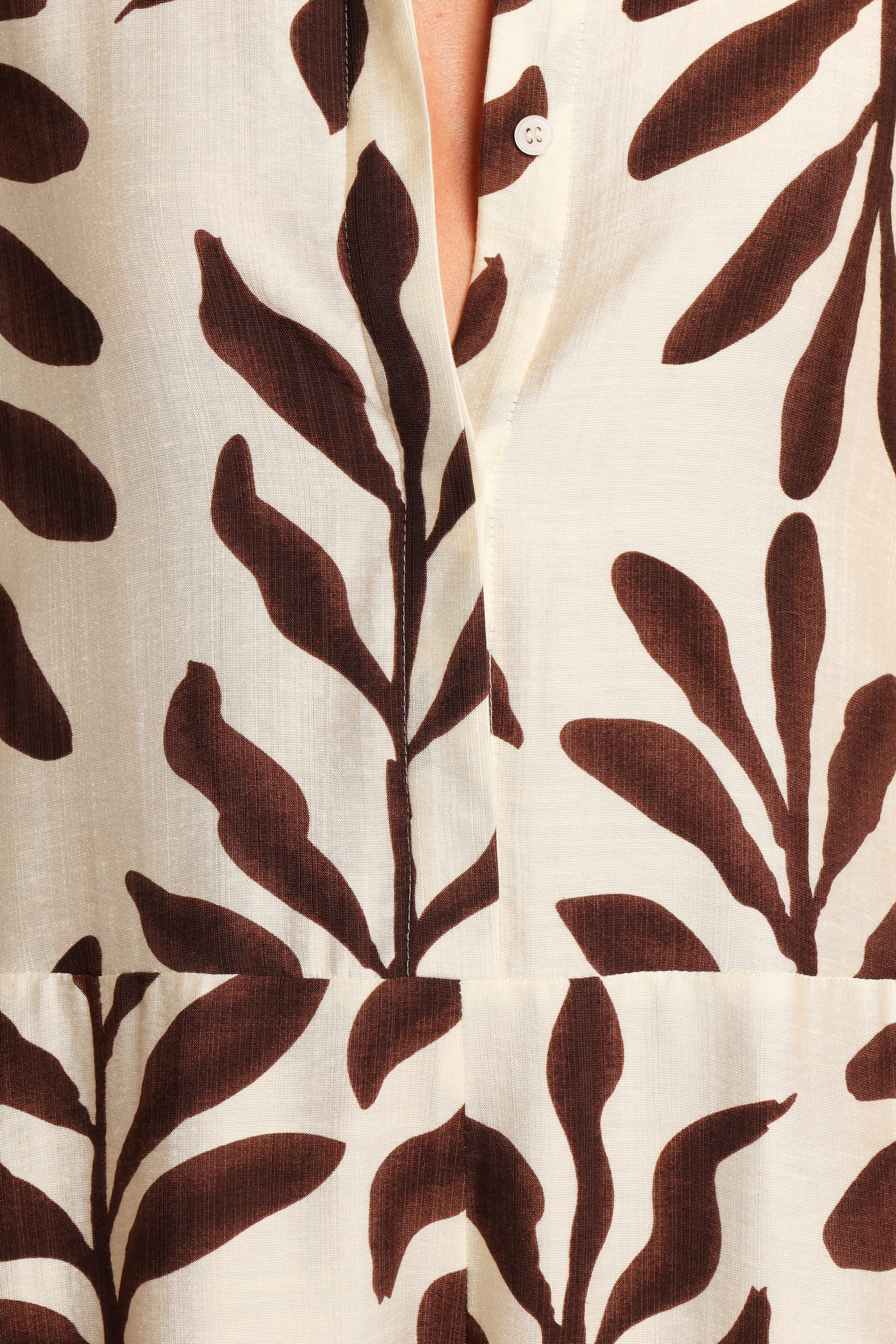 Kiya Drop Waist Playsuit - Brown Palm - Image 8