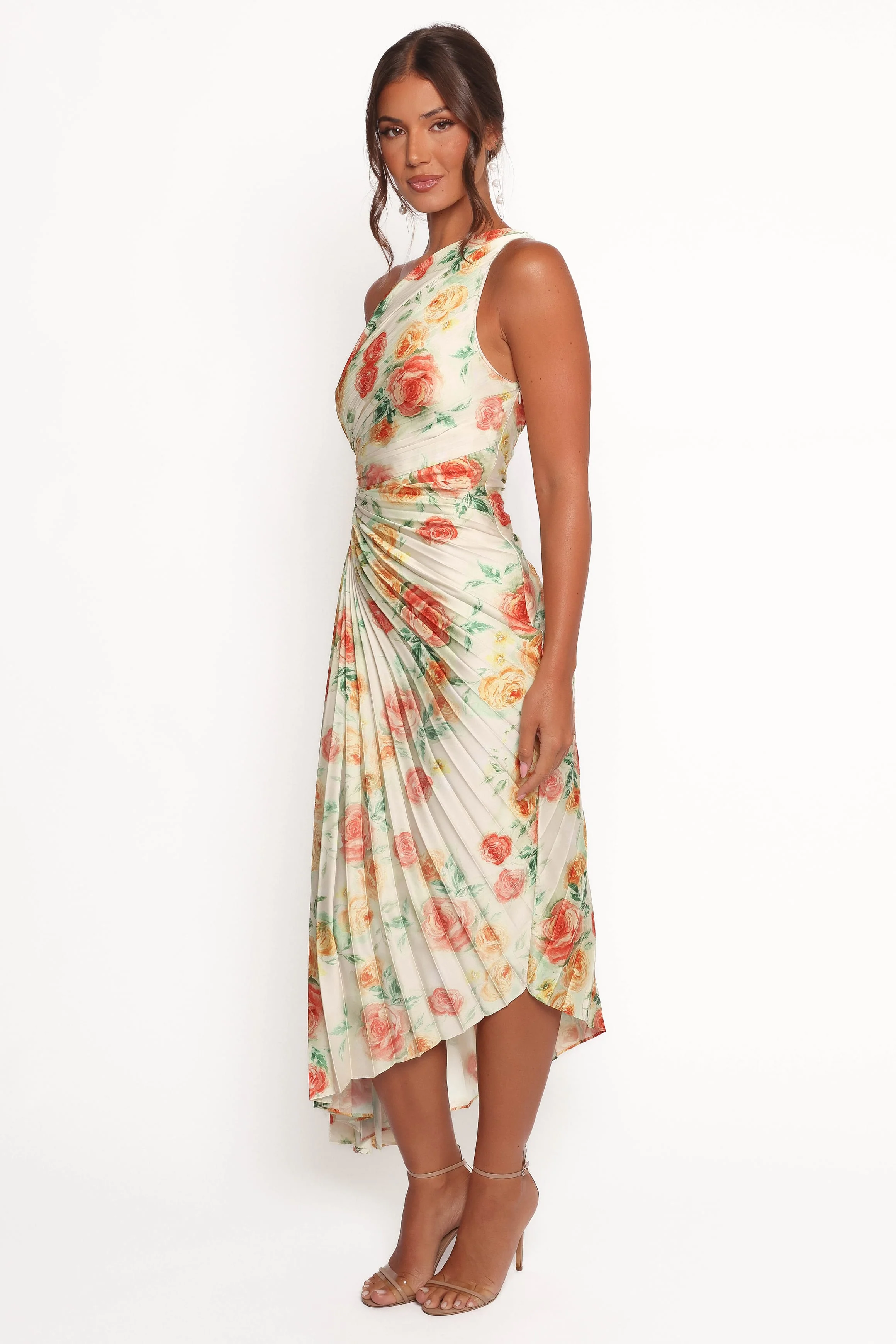 Kleo One Shoulder Maxi Dress - Yellow Floral - Image 4