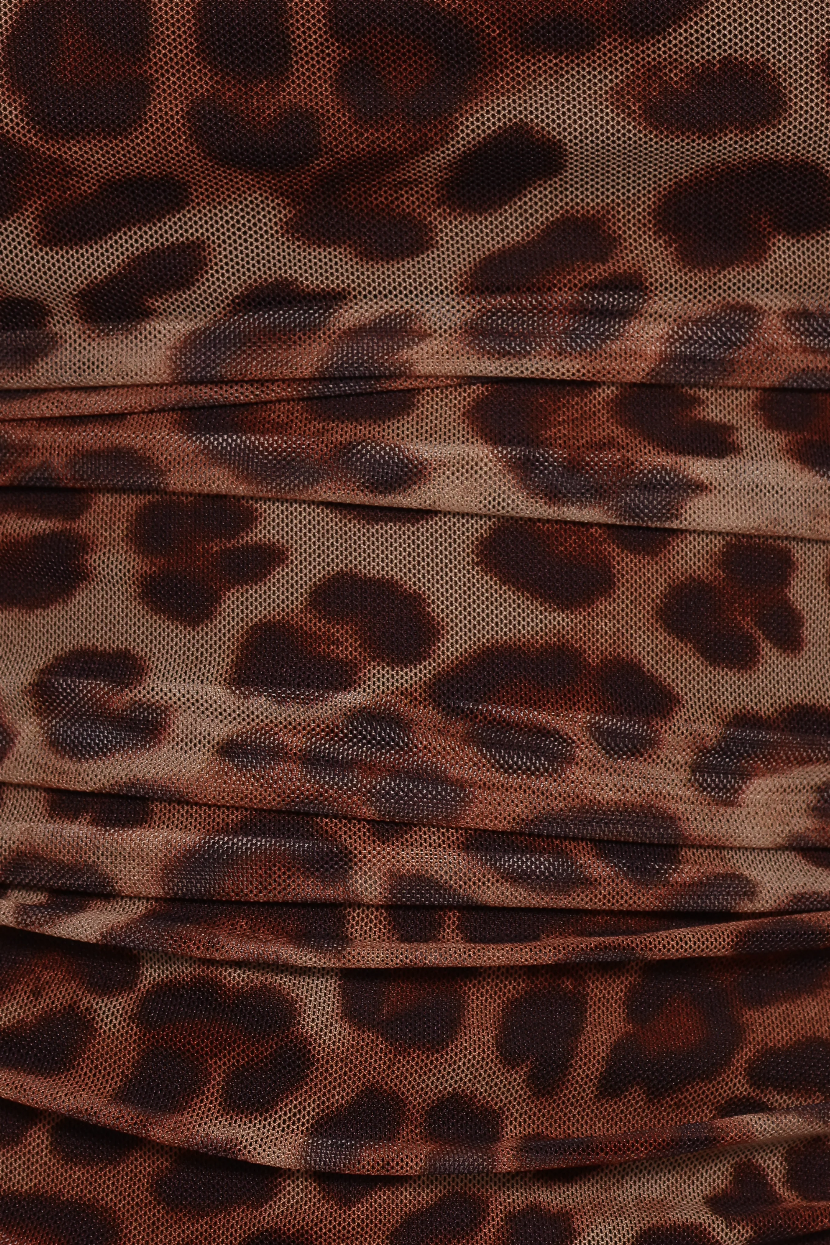 Koa Off Shoulder Top - Leopard - Image 9