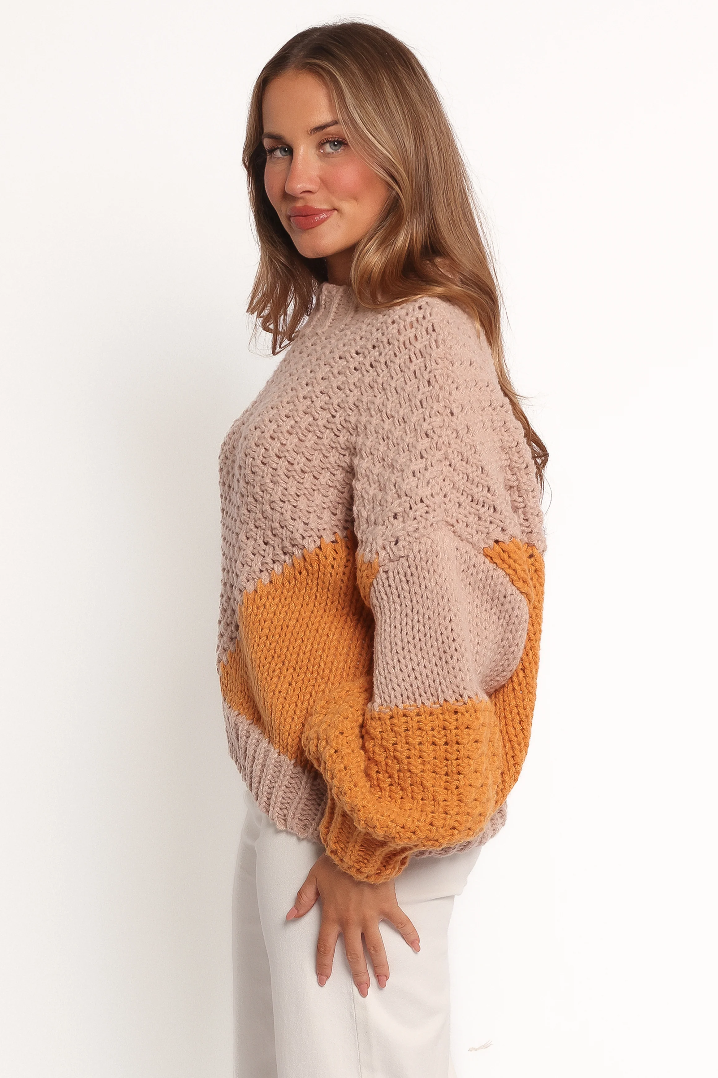 Koda Pattern Knit Sweater - Beige Multi - Image 5