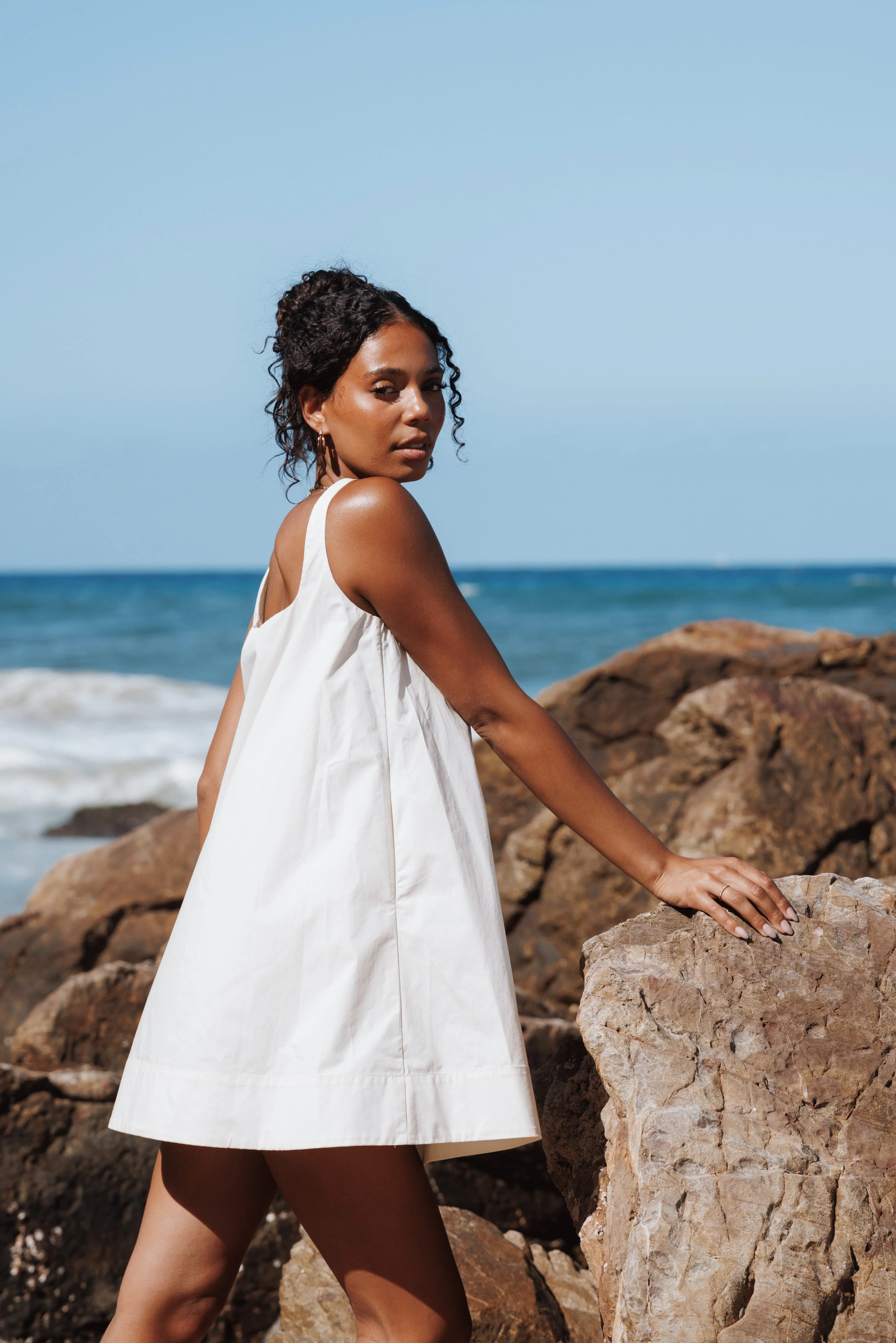 Kora Mini Dress - Chalk White - Image 8