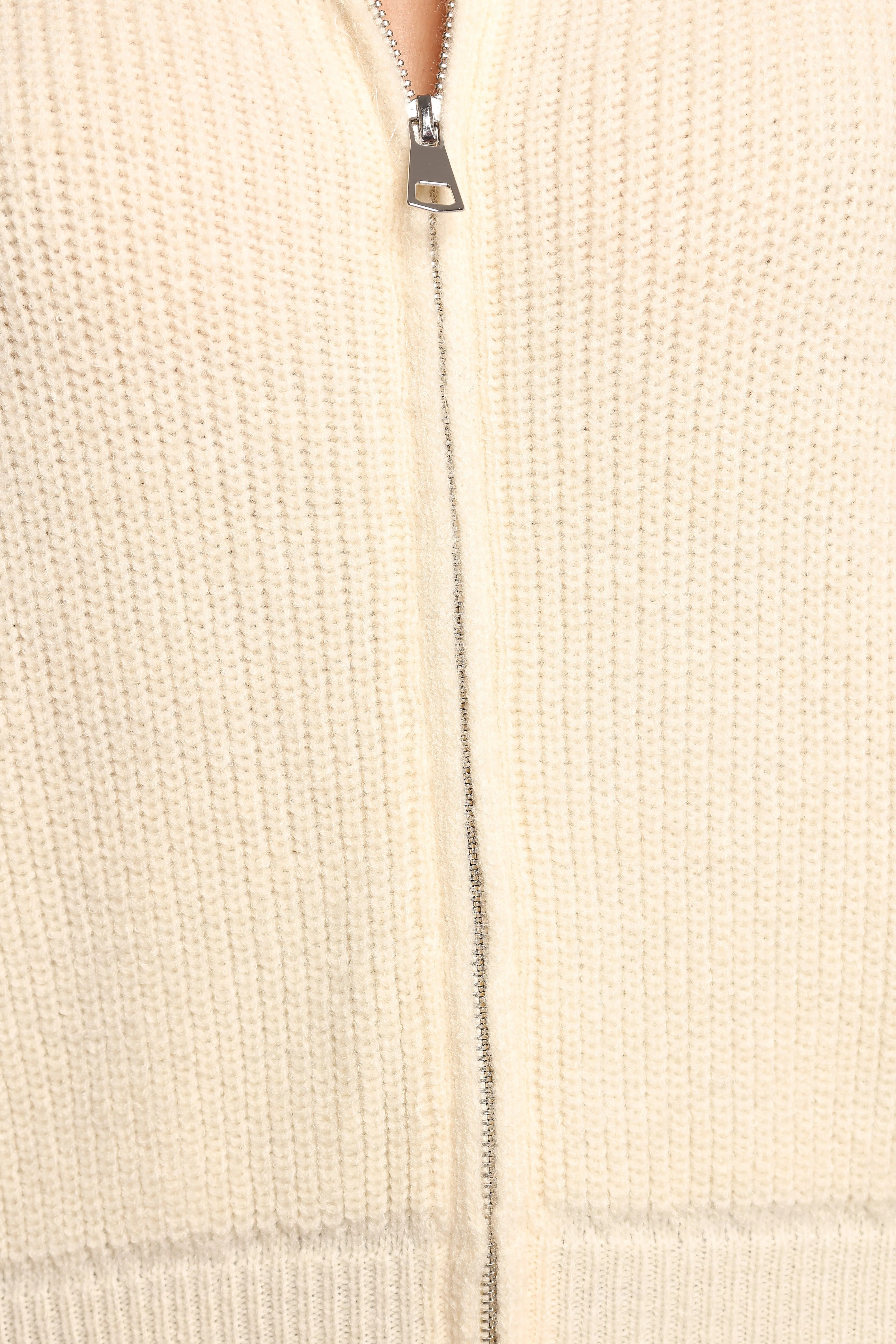 Kourtney Zip Cardigan - Cream - Image 7