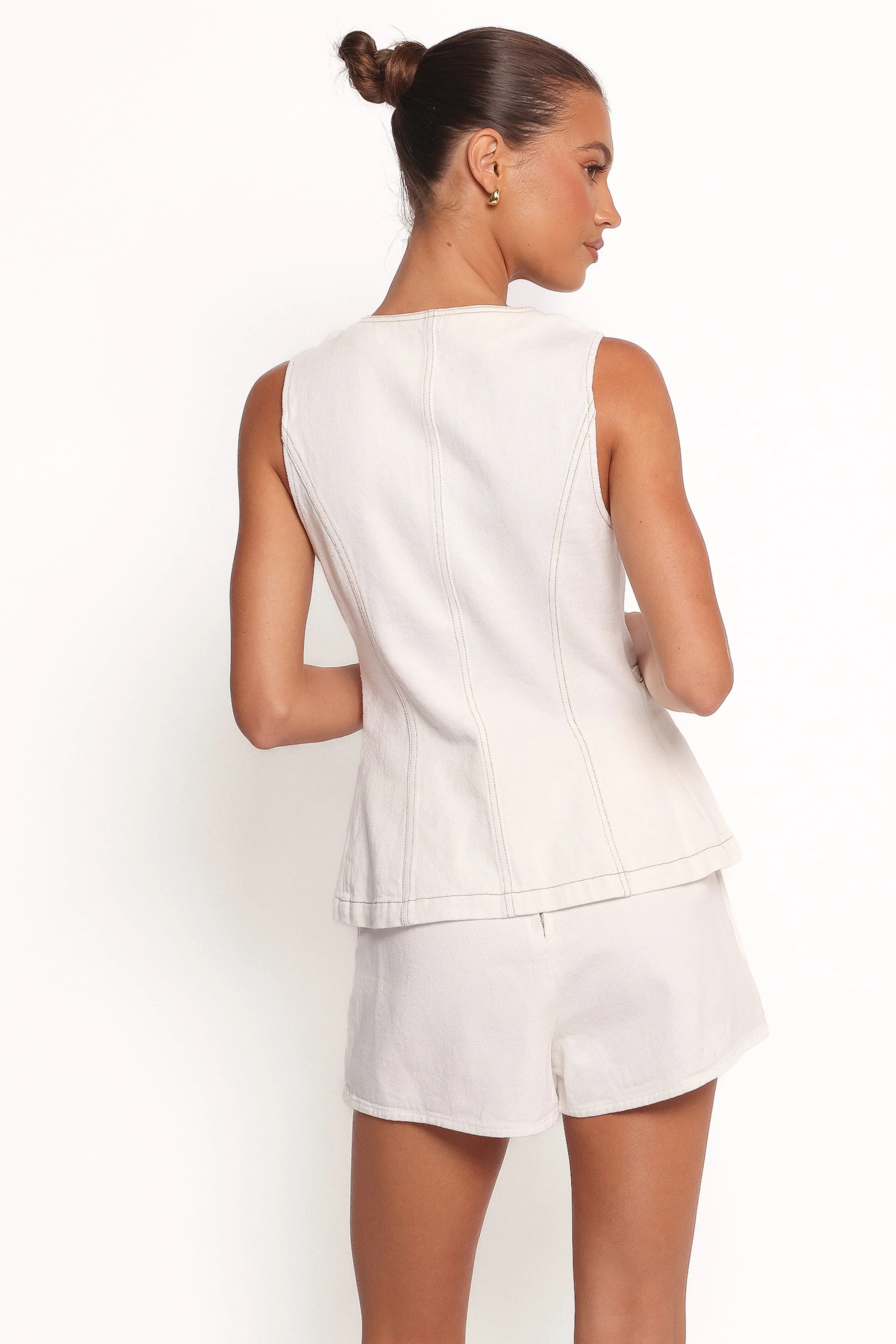 Kristy Denim Vest - White - Image 3