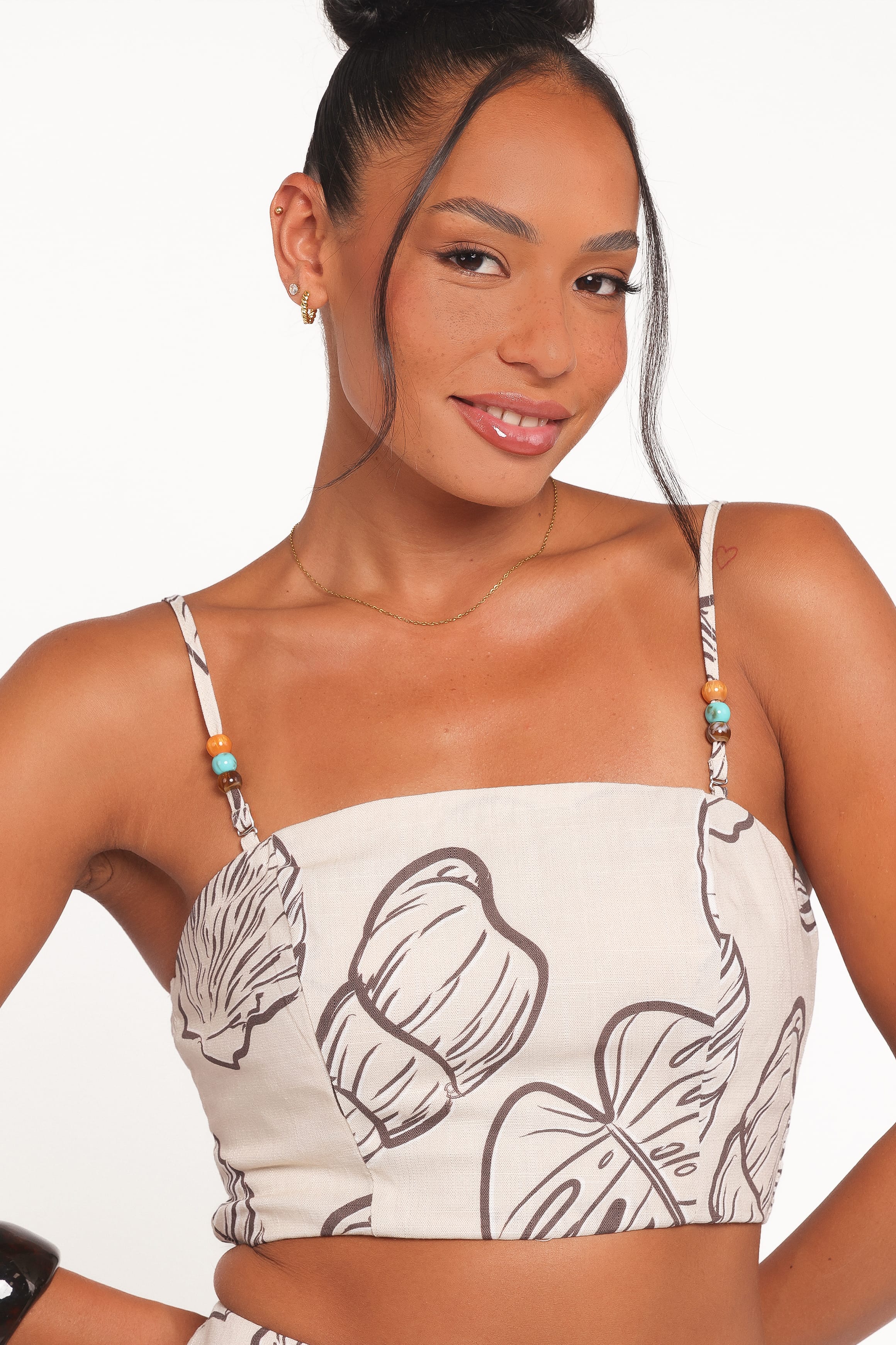 Kristy Maxi Skirt Set - Cream Shells - Image 3