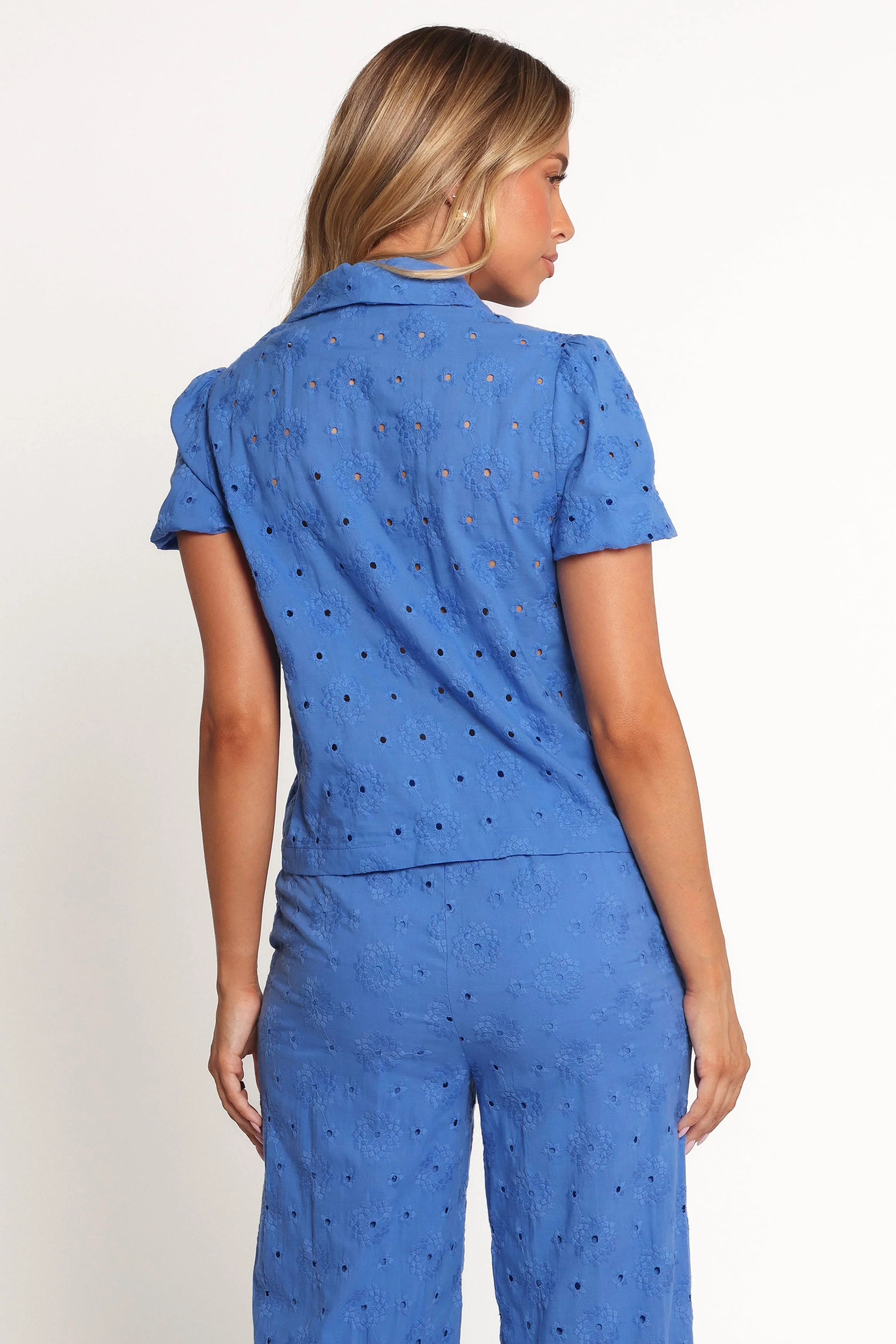 Ksenia Embroidered Tie Top - Cobalt - Image 4