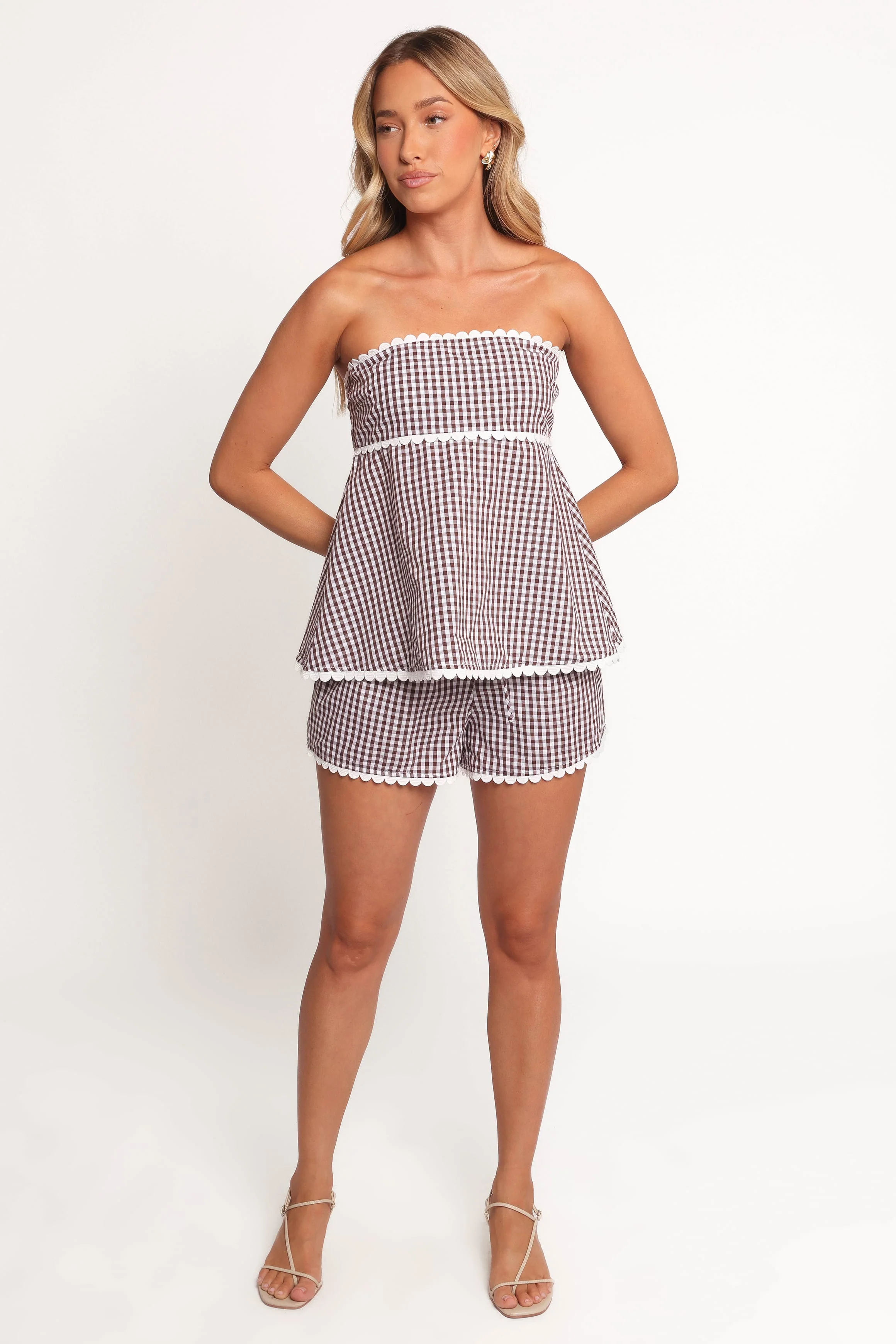 Kyle Two Piece Set - Chocolate Gingham - Image 7
