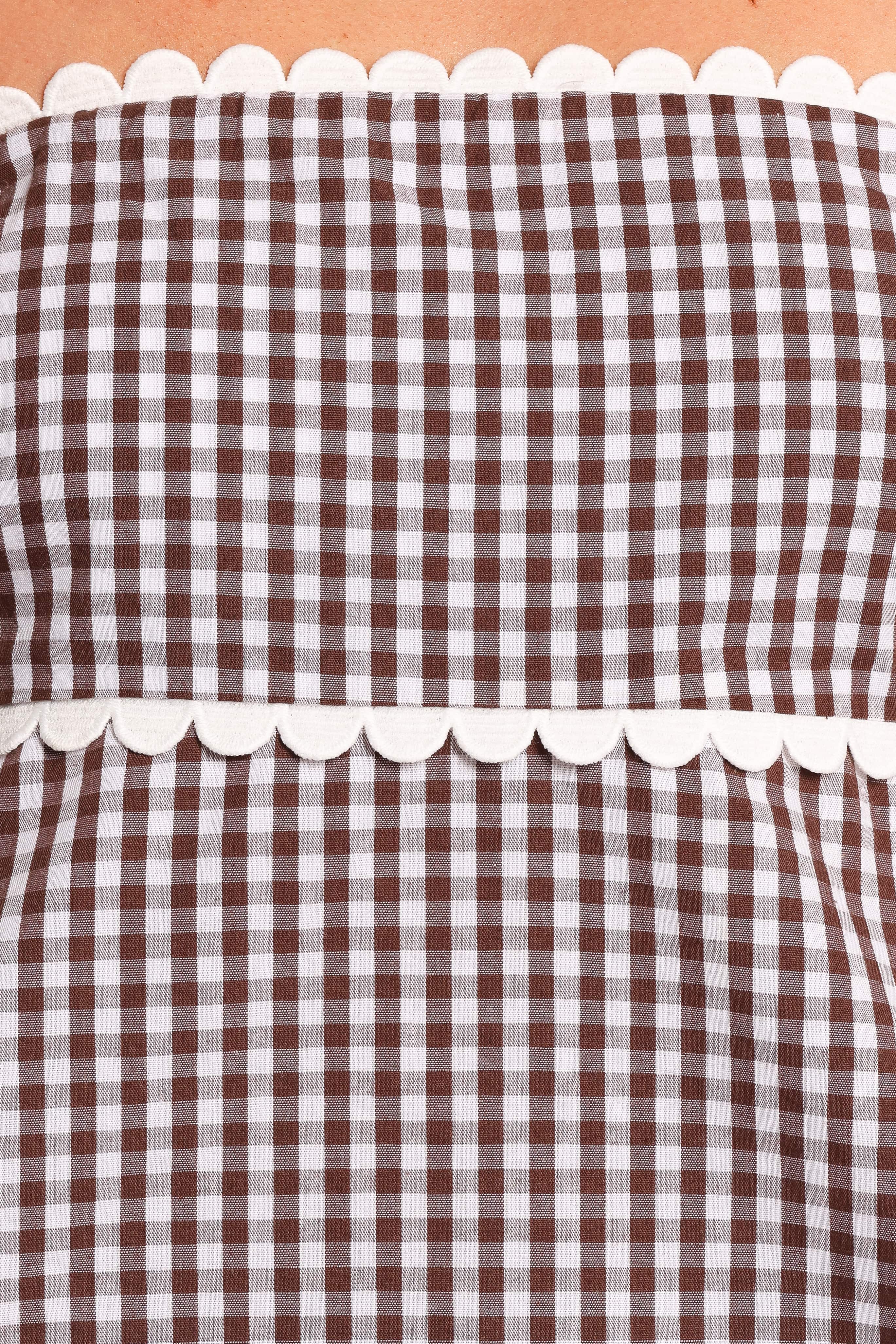 Kyle Two Piece Set - Chocolate Gingham - Image 8