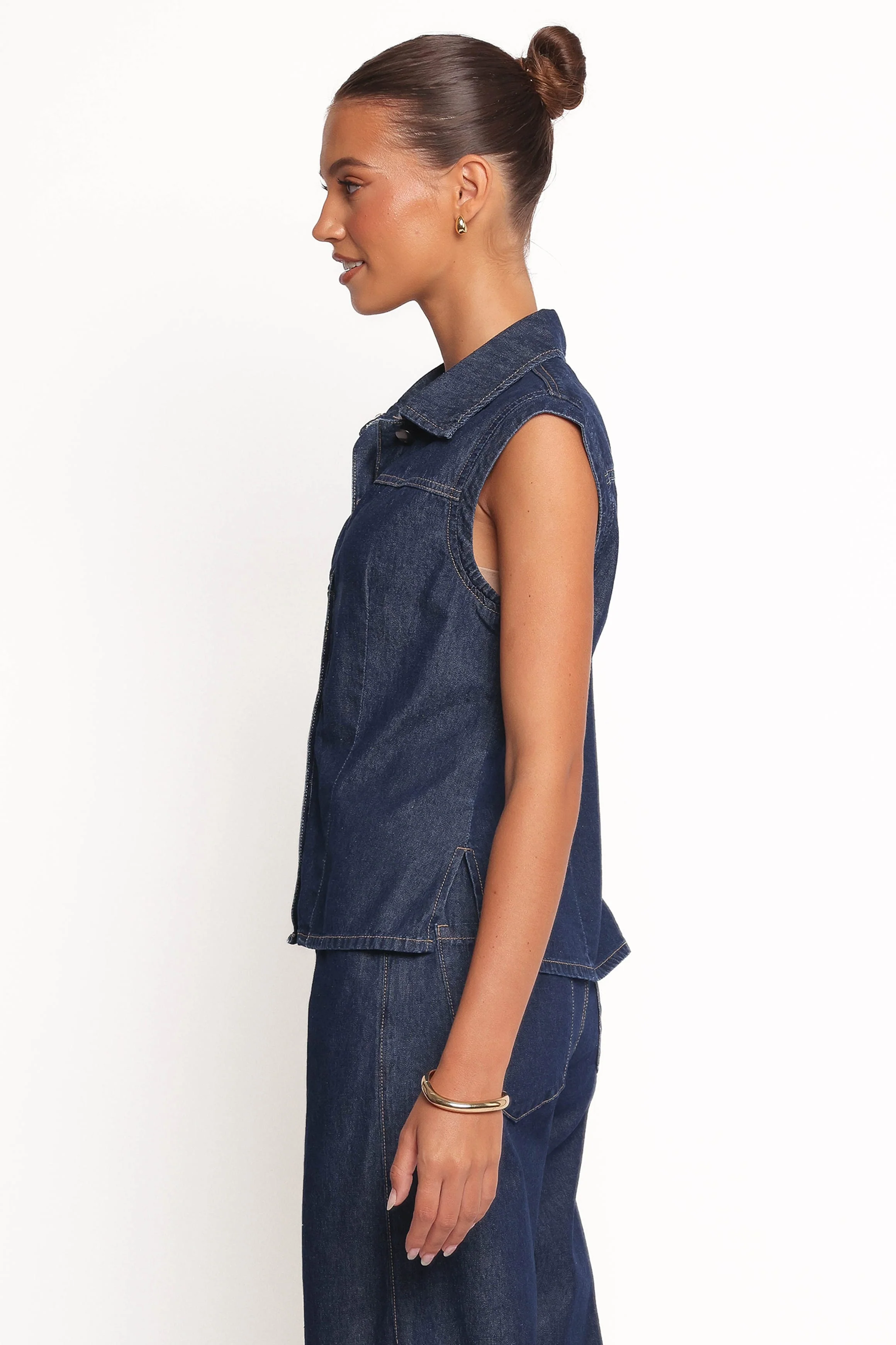 Kyrie Denim Top - Indigo - Image 5