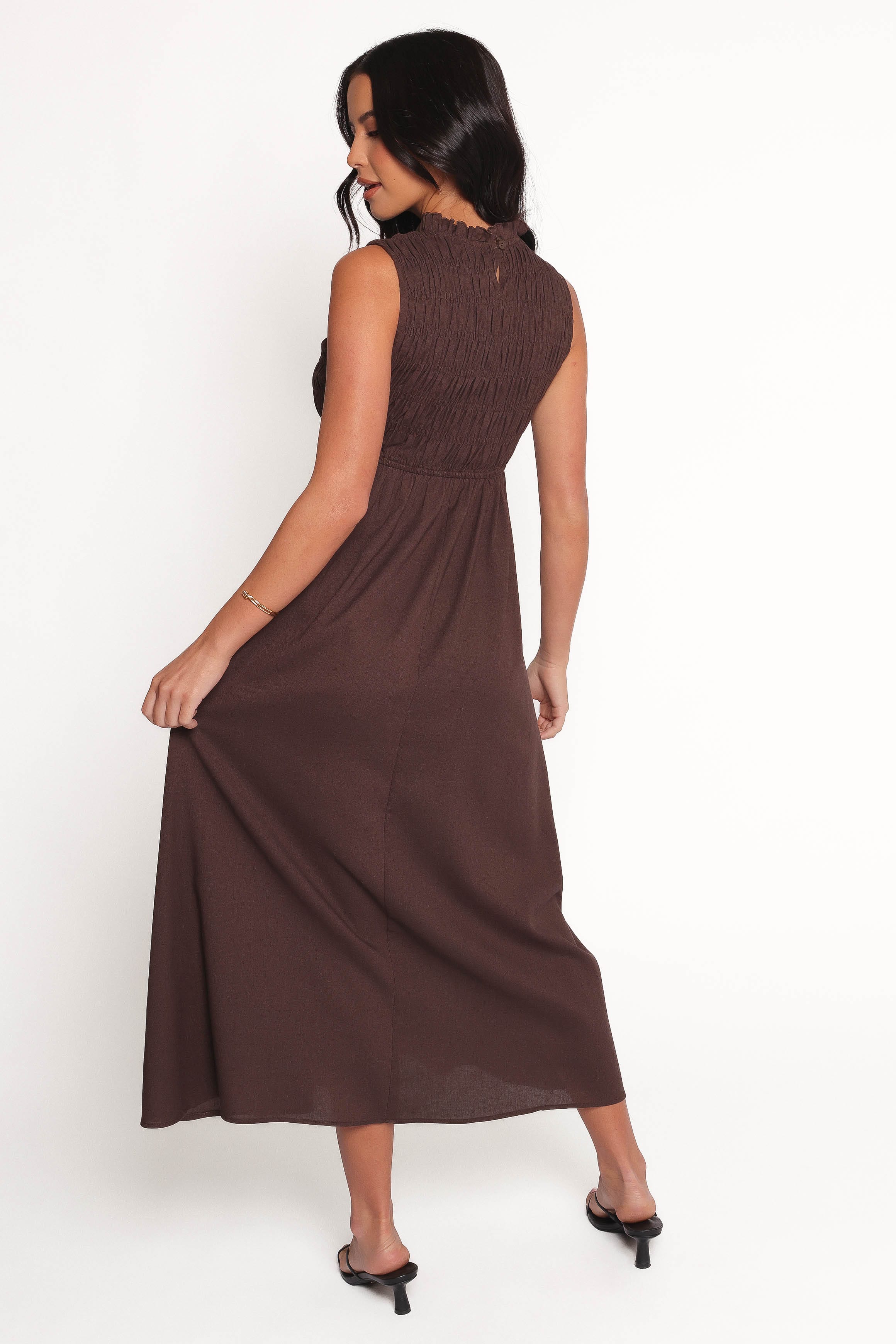 Lanna Maxi Dress - Chocolate - Image 6