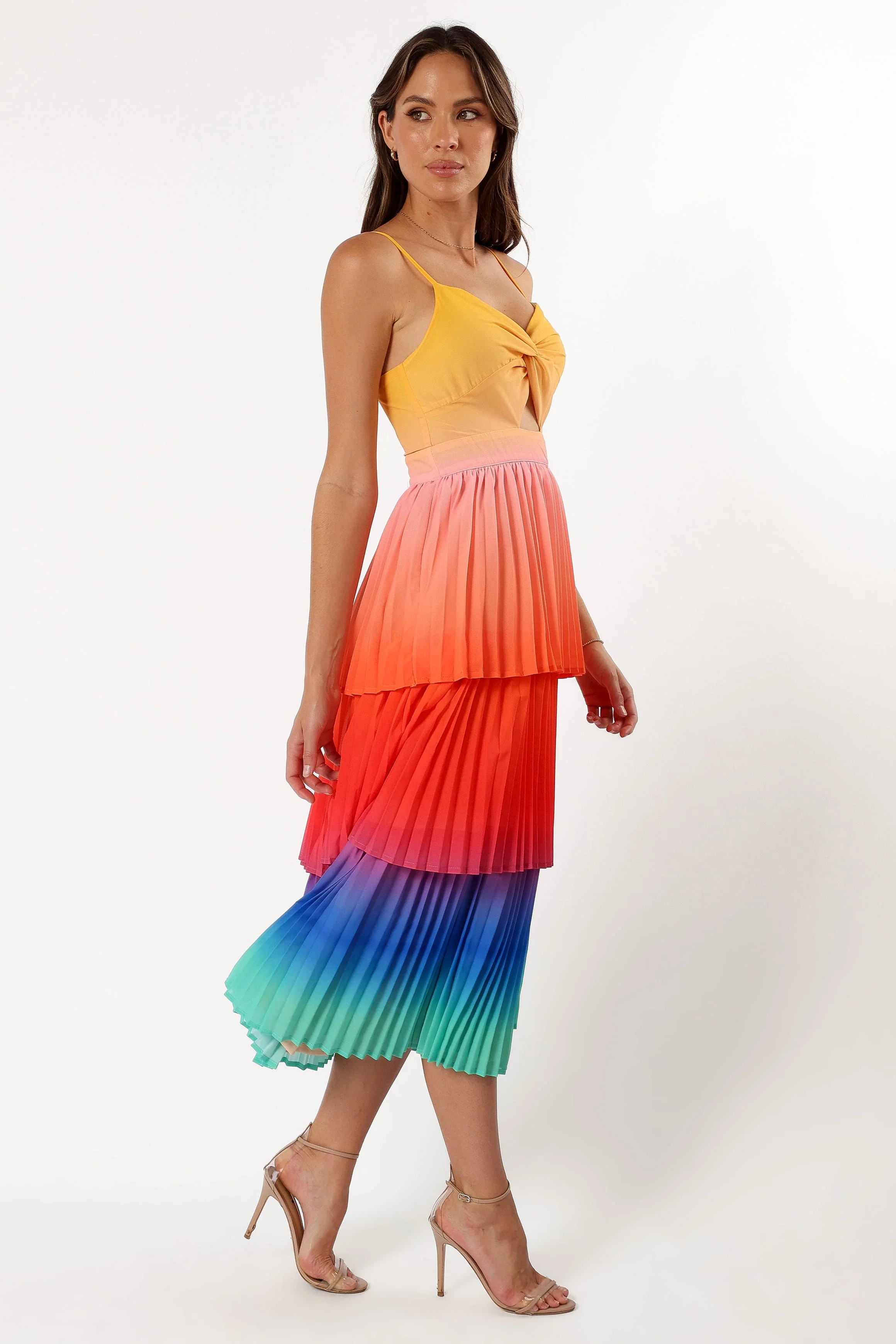 Lanos Tiered Midi Dress - Multicoloured - Image 6