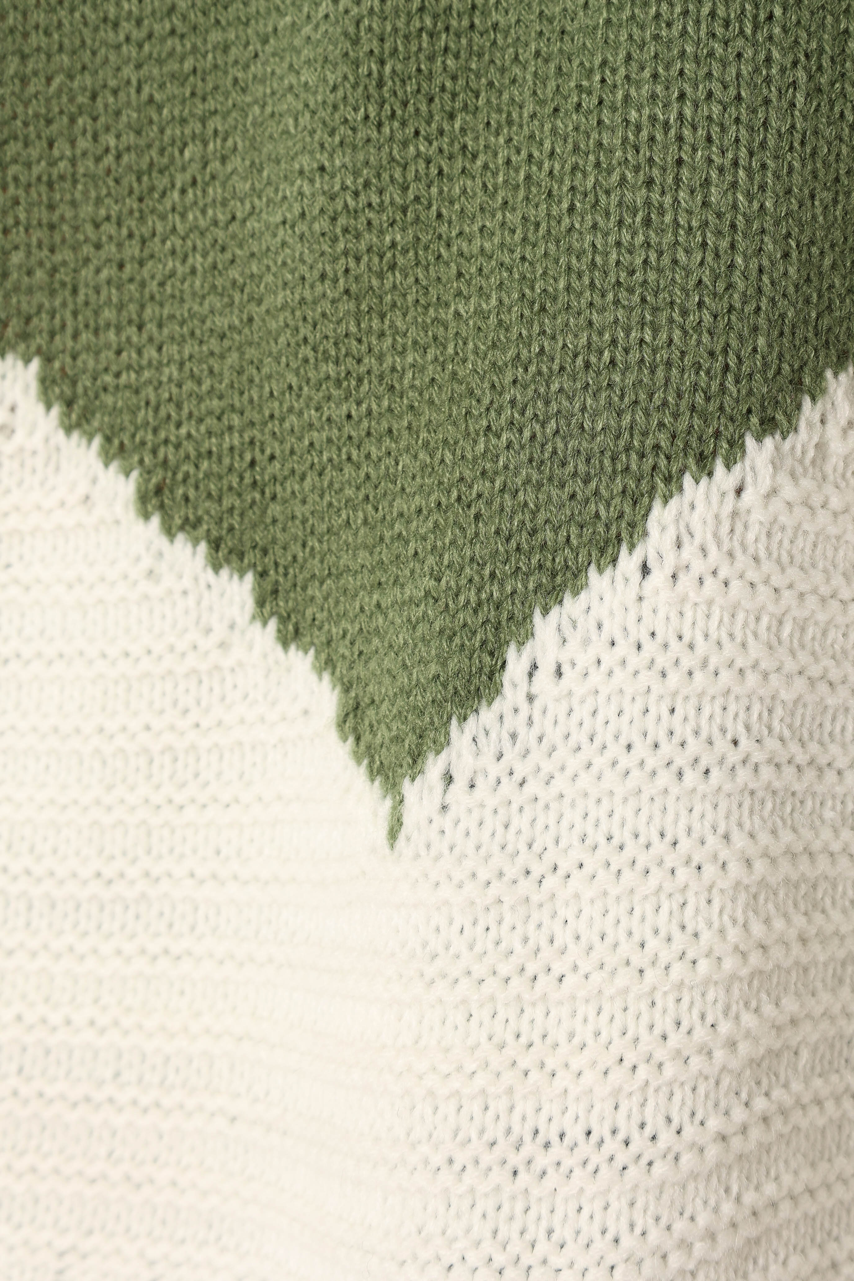 Lauryn Knit Sweater - Ivory/Olive - Image 9