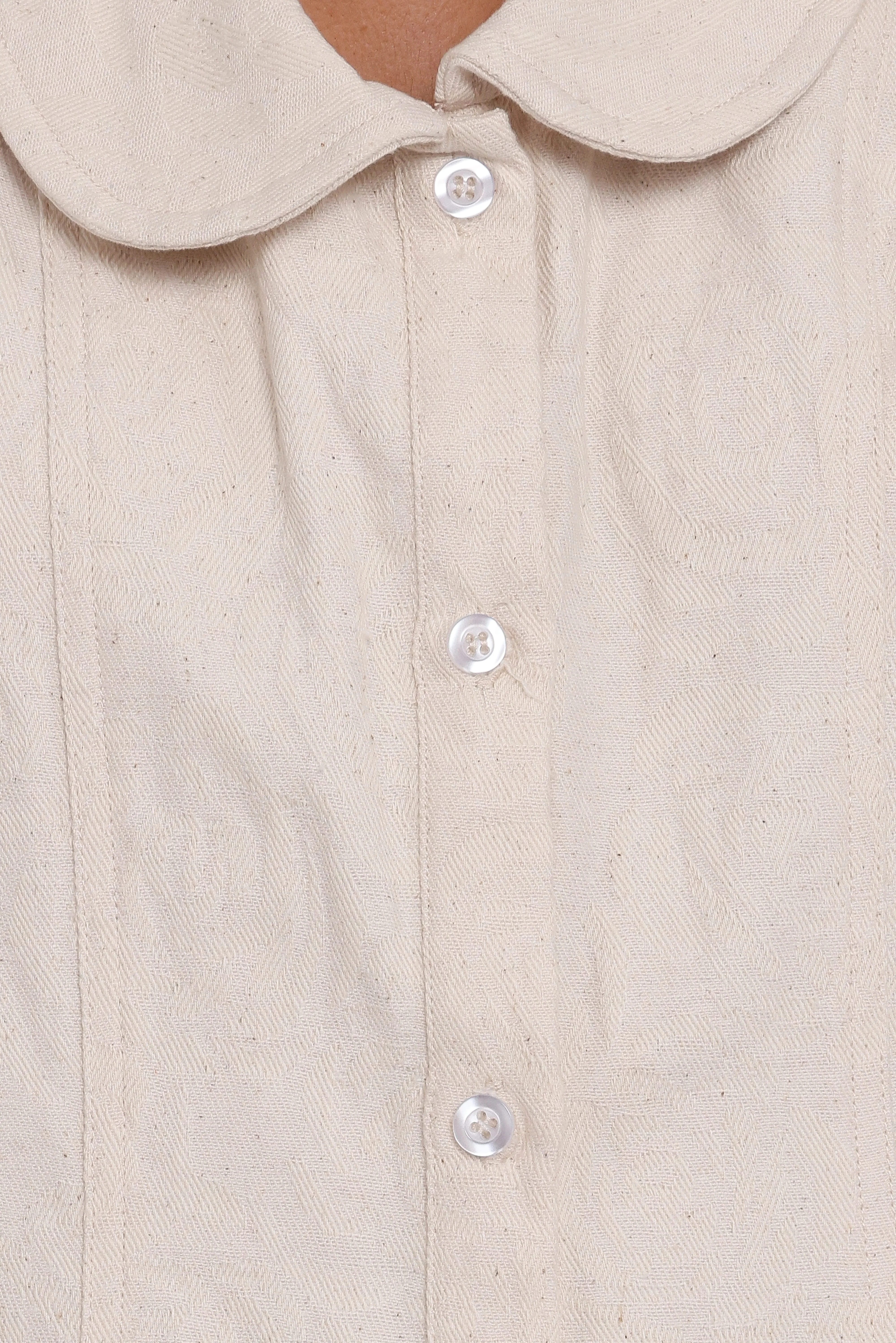 Lavina Collared Playsuit - Cream - Image 6