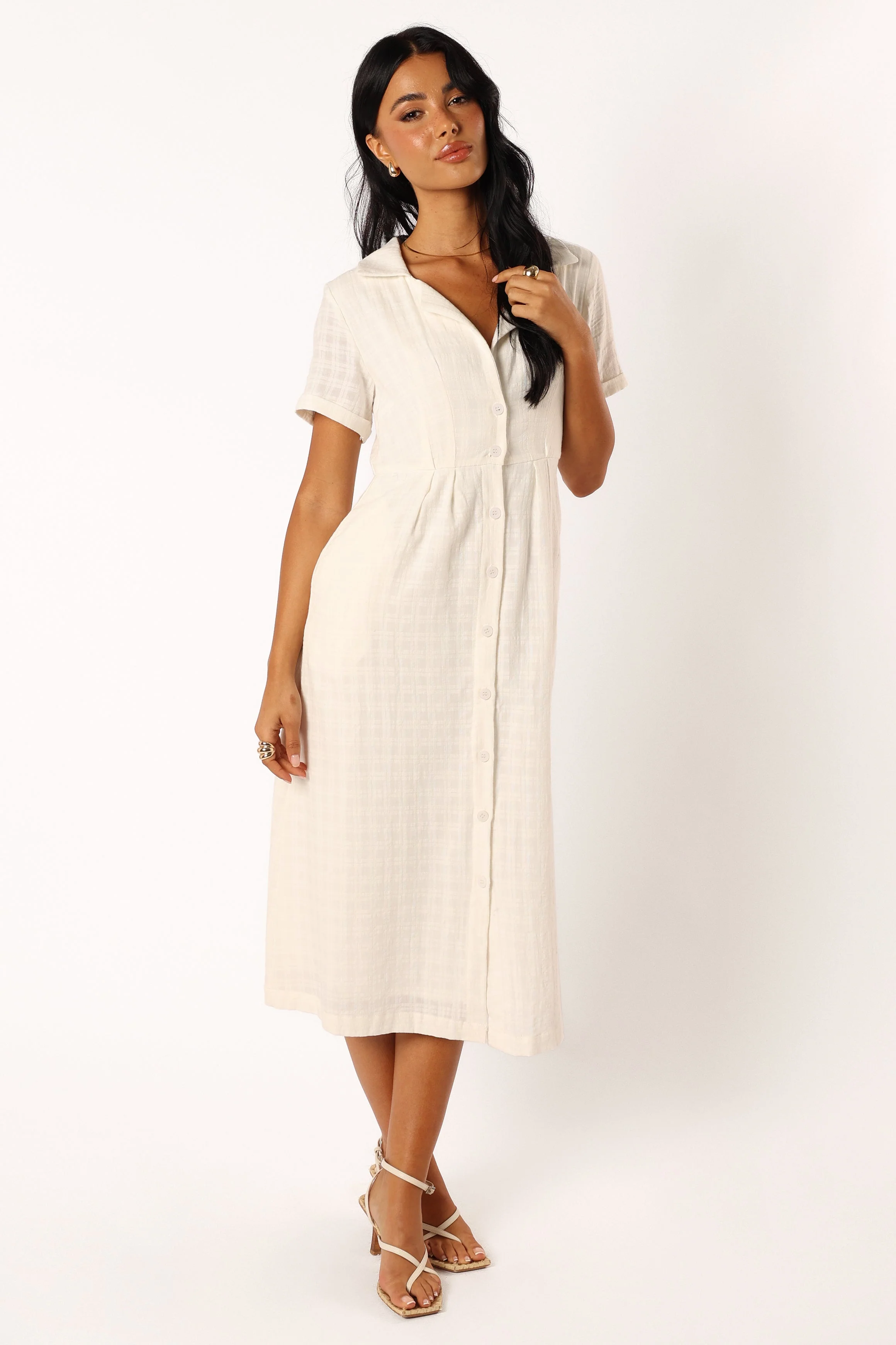 Lawson Midi Dress - White - Image 5